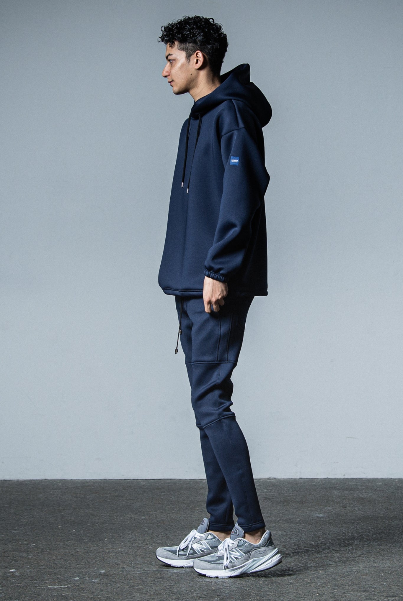 cardboard hoodie LOOSE FIT RC33-C-006 機能素材 フーディー / NAVY