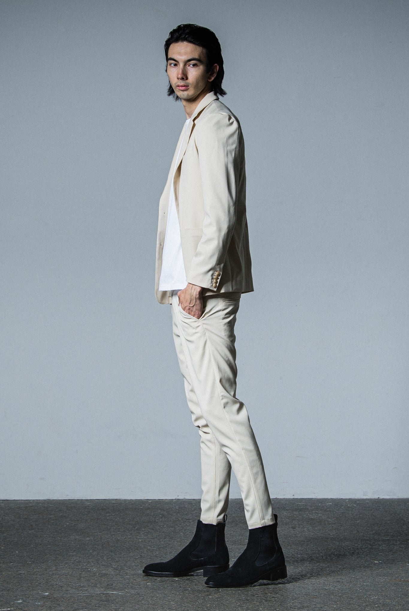 DRY JACKET RC33-JK-001 TIGHT FIT テーラード ジャケット 機能素材 / BEIGE