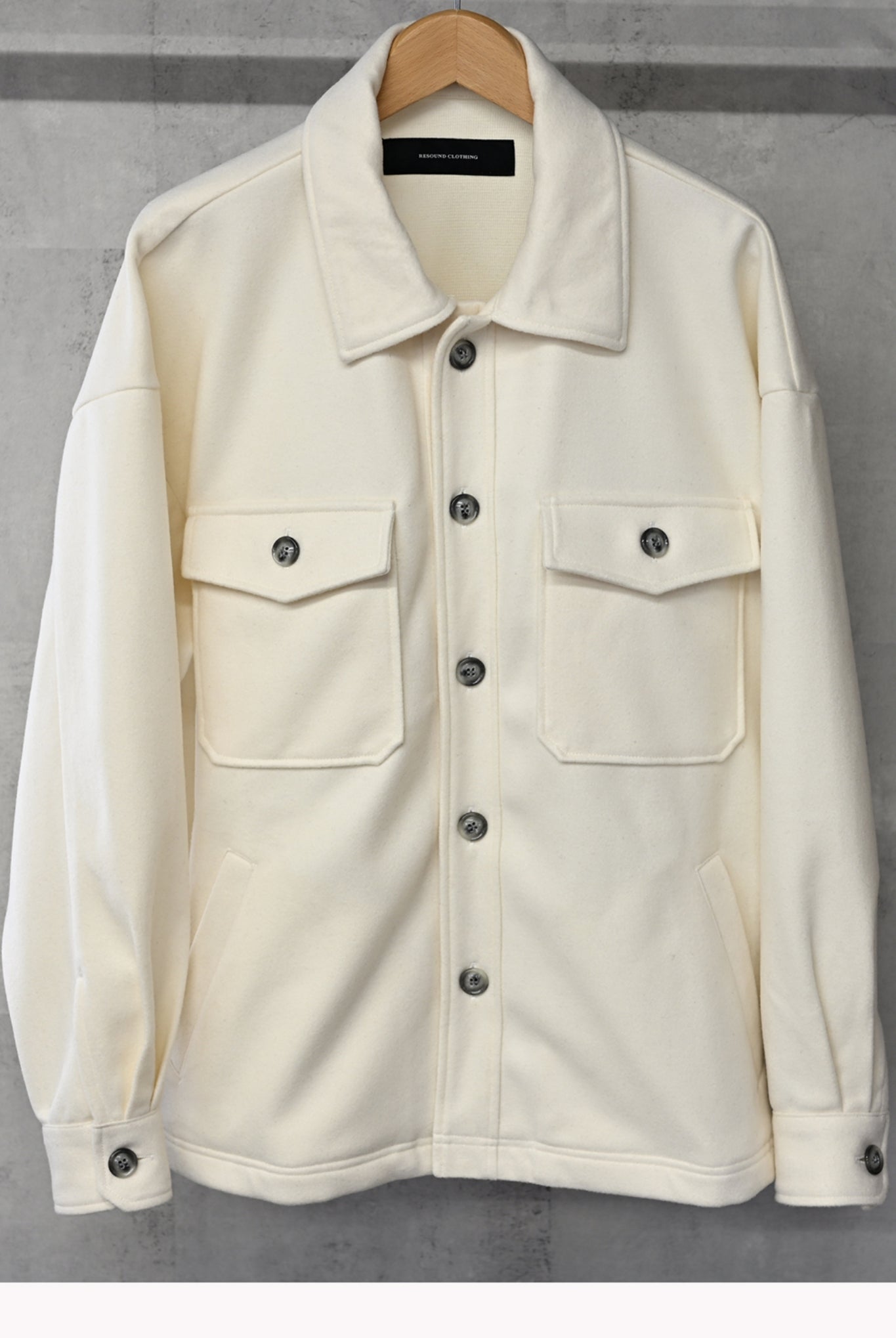 MELTON OVER CPO RC33-JK-005 LOOSE FIT ジャケット ジャージ / OFF WHITE