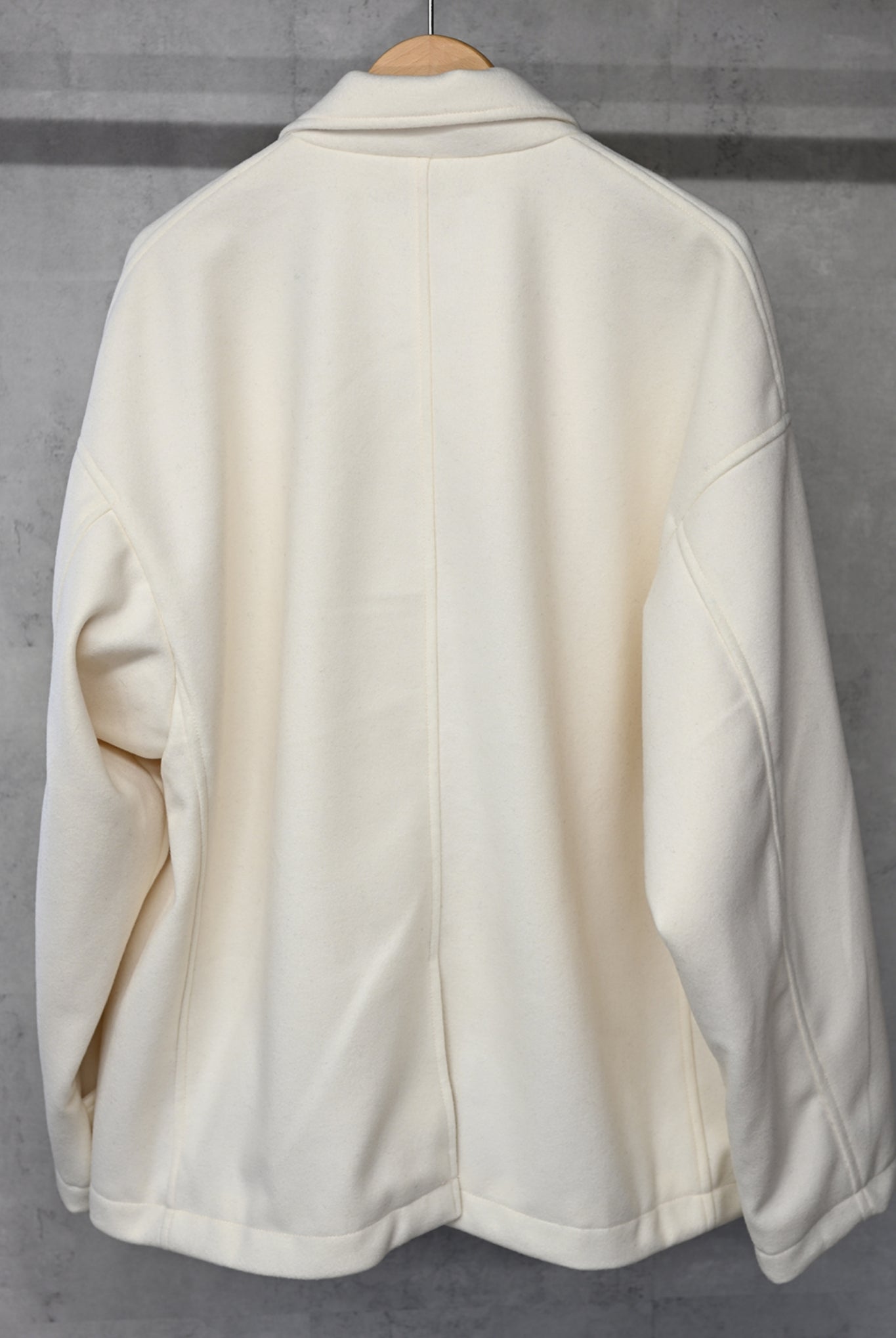 MELTON OVER PCOAT RC33-JK-007 LOOSE FIT ピーコート 高機能素材 / OFF WHITE