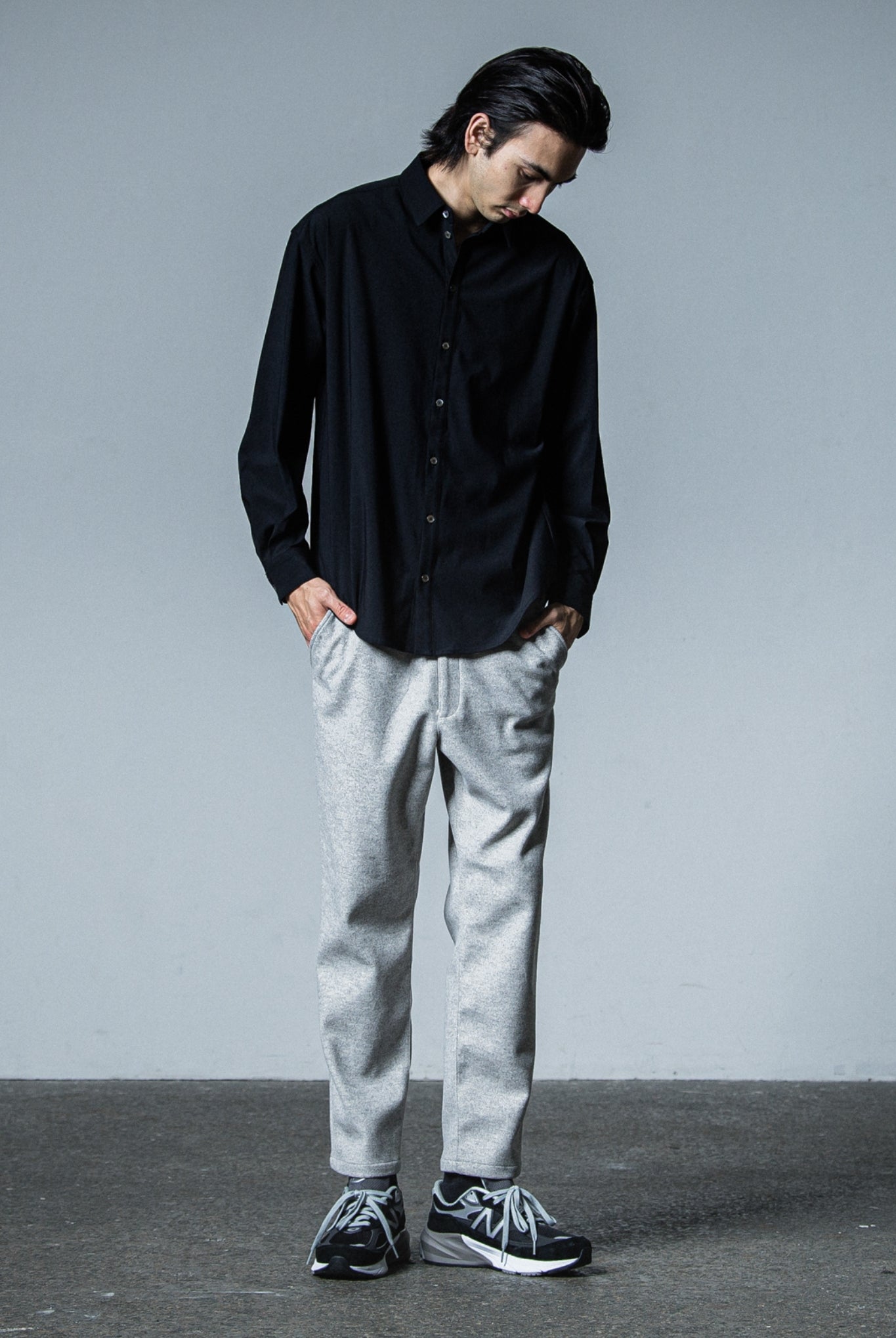 NYLON jack shirts RC33-SH-001 シャツ ストレッチ 速乾 / BLACK