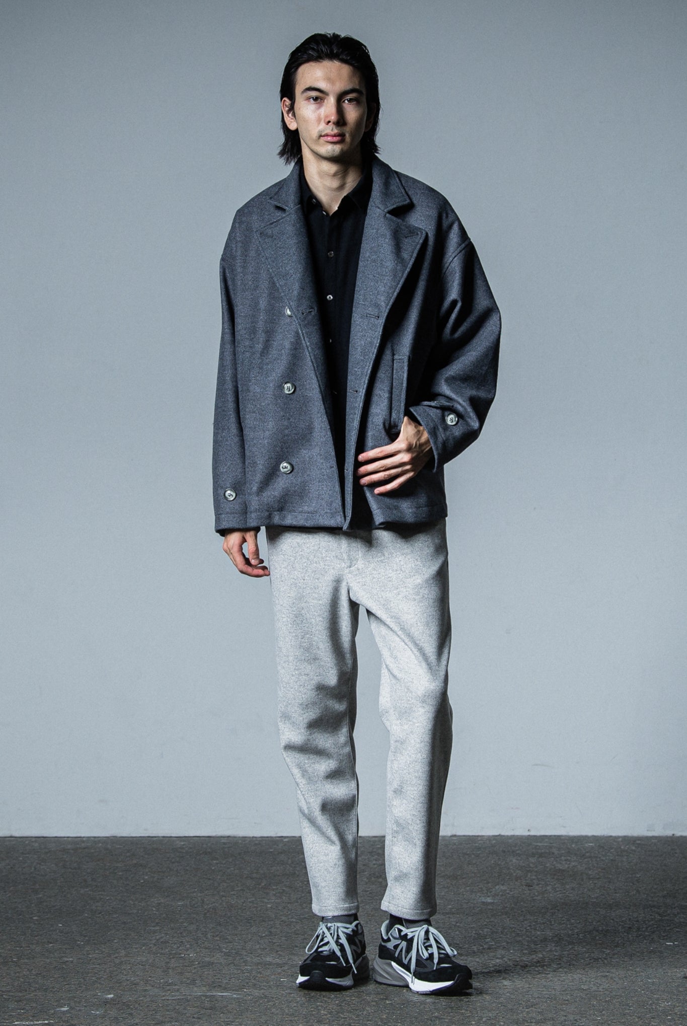 NYLON jack shirts RC33-SH-001 シャツ ストレッチ 速乾 / BLACK