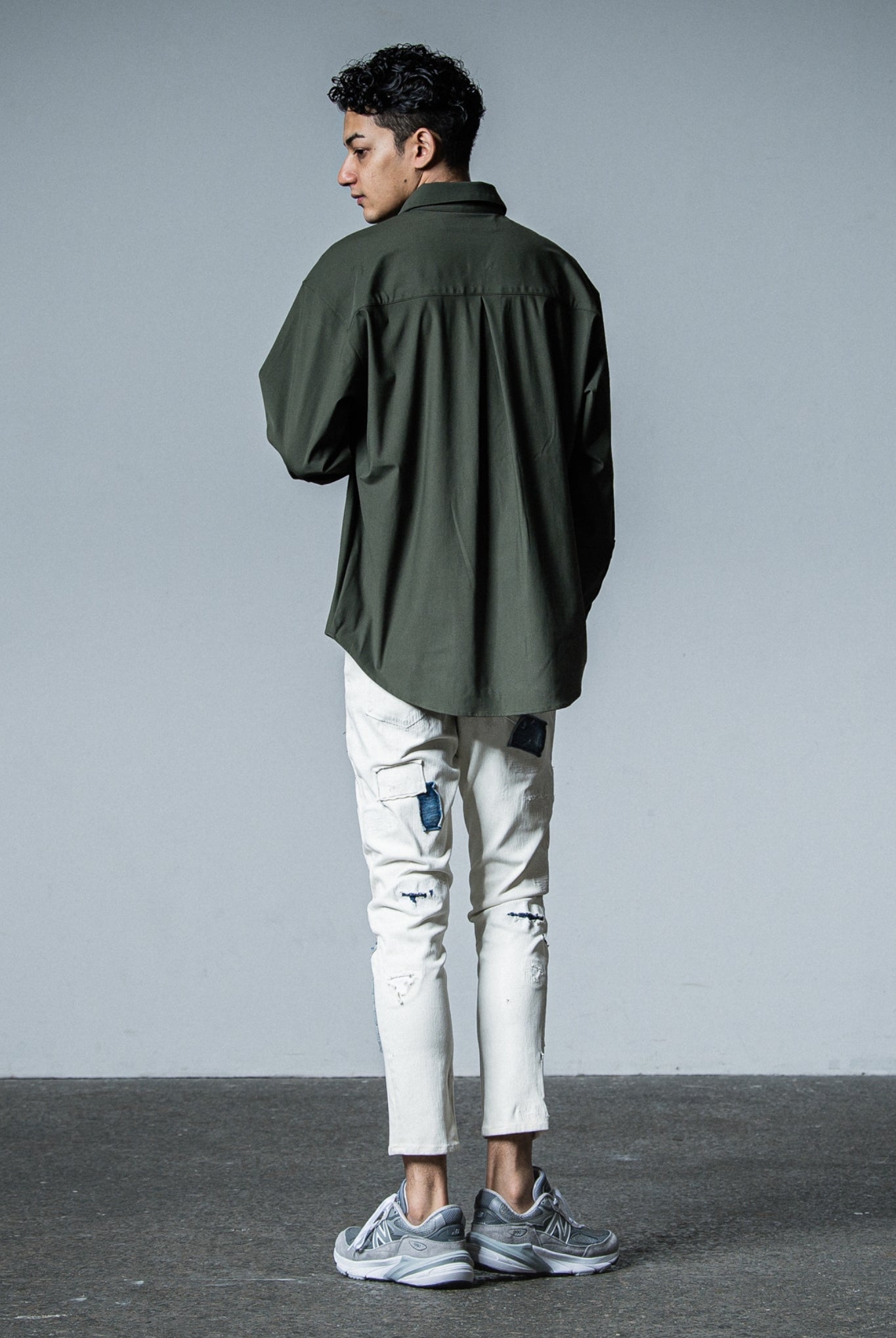 NYLON jack shirts RC33-SH-001 シャツ ストレッチ 速乾 / KHAKI