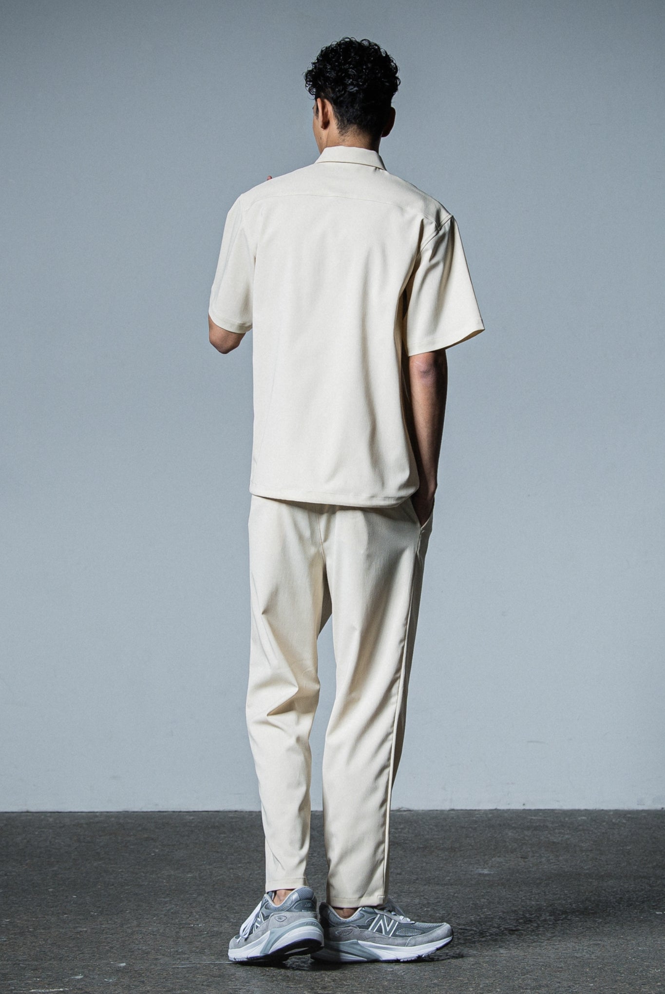 PULLOVER HALF shirt OVER SIZE シャツ / BEIGE