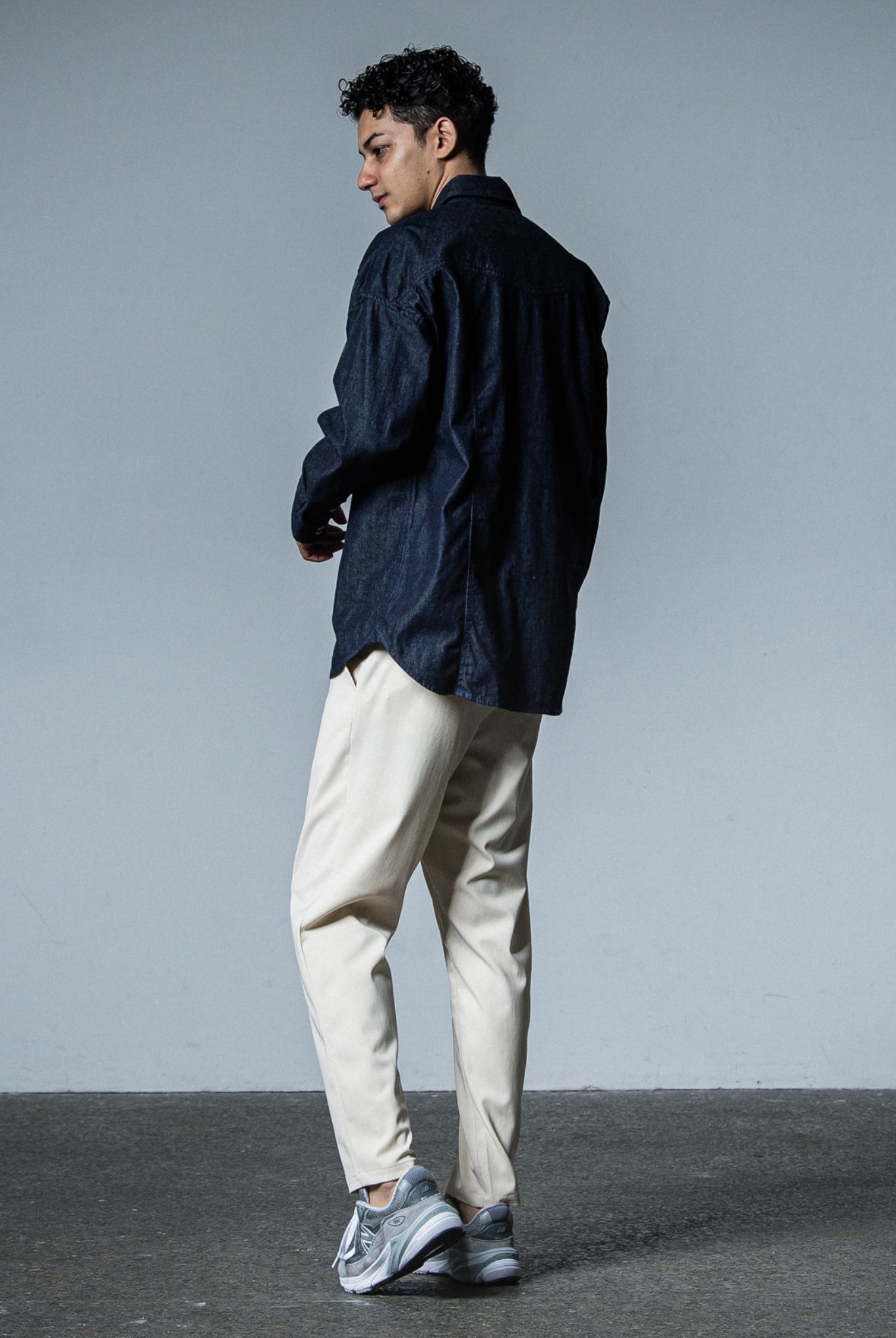 PAT WIDE EASY PANTS (POLY) RC33-ST-036BN WIDE TAPERD ロングパンツ ワイド イージースラックス ストレッチ / BEIGE