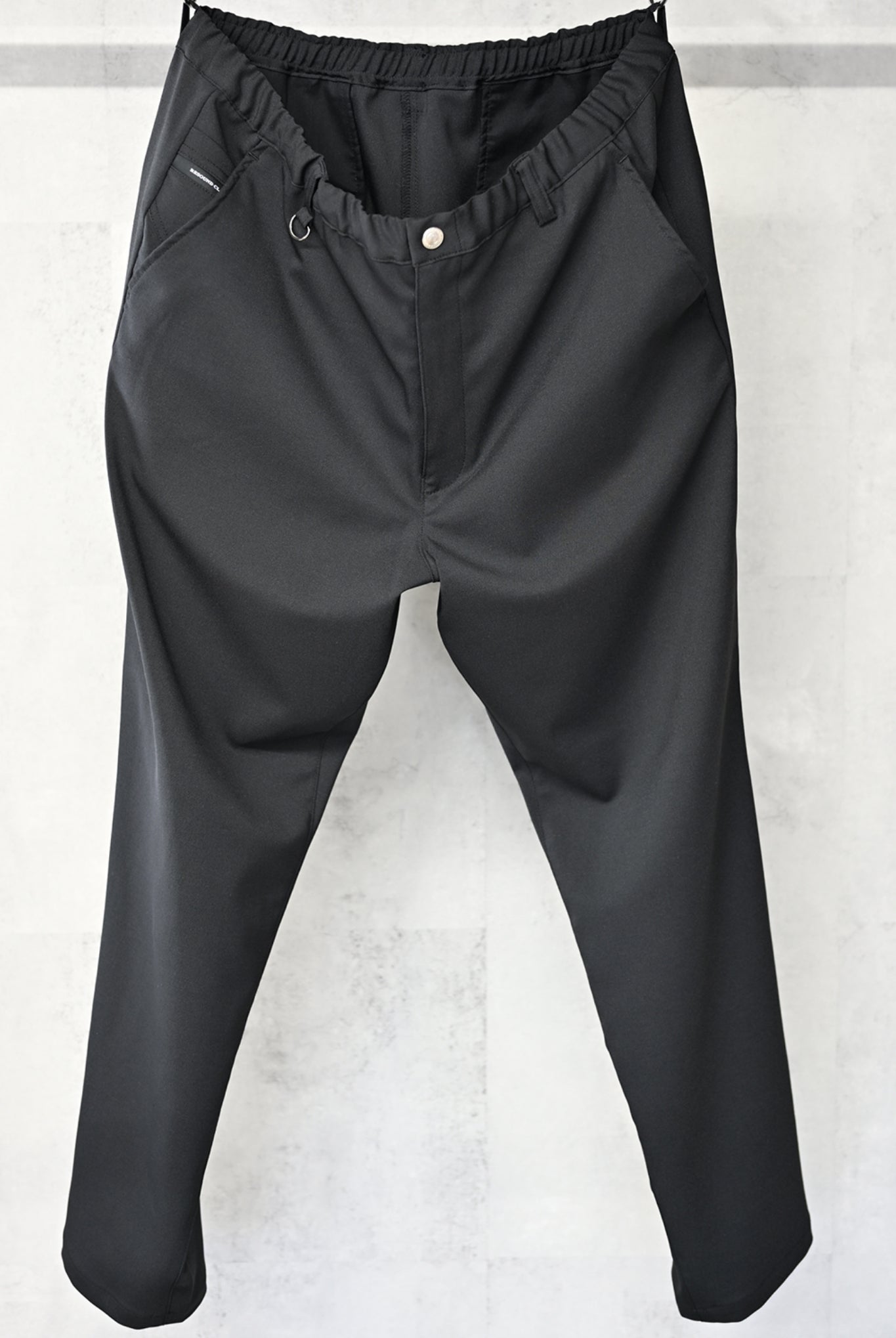 PAT WIDE EASY PANTS (POLY) RC33-ST-036BN WIDE TAPERD ロングパンツ ワイド イージースラックス ストレッチ / BLACK