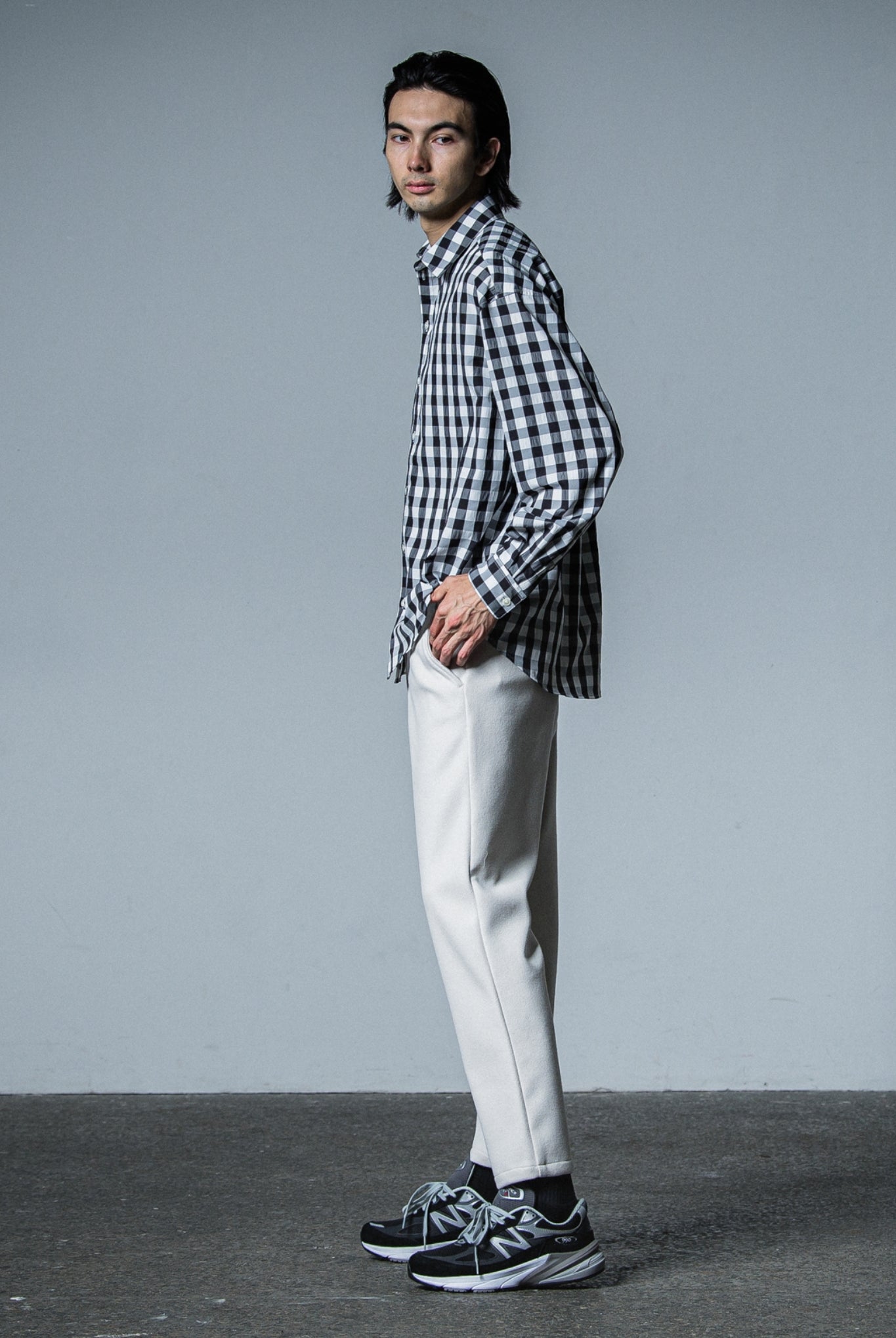 PAT WIDE EASY PANTS (MELTON) RC33-ST-036BN WIDE TAPERD ロングパンツ ワイド イージースラックス 保温 速乾 ストレッチ / OFF WHITE