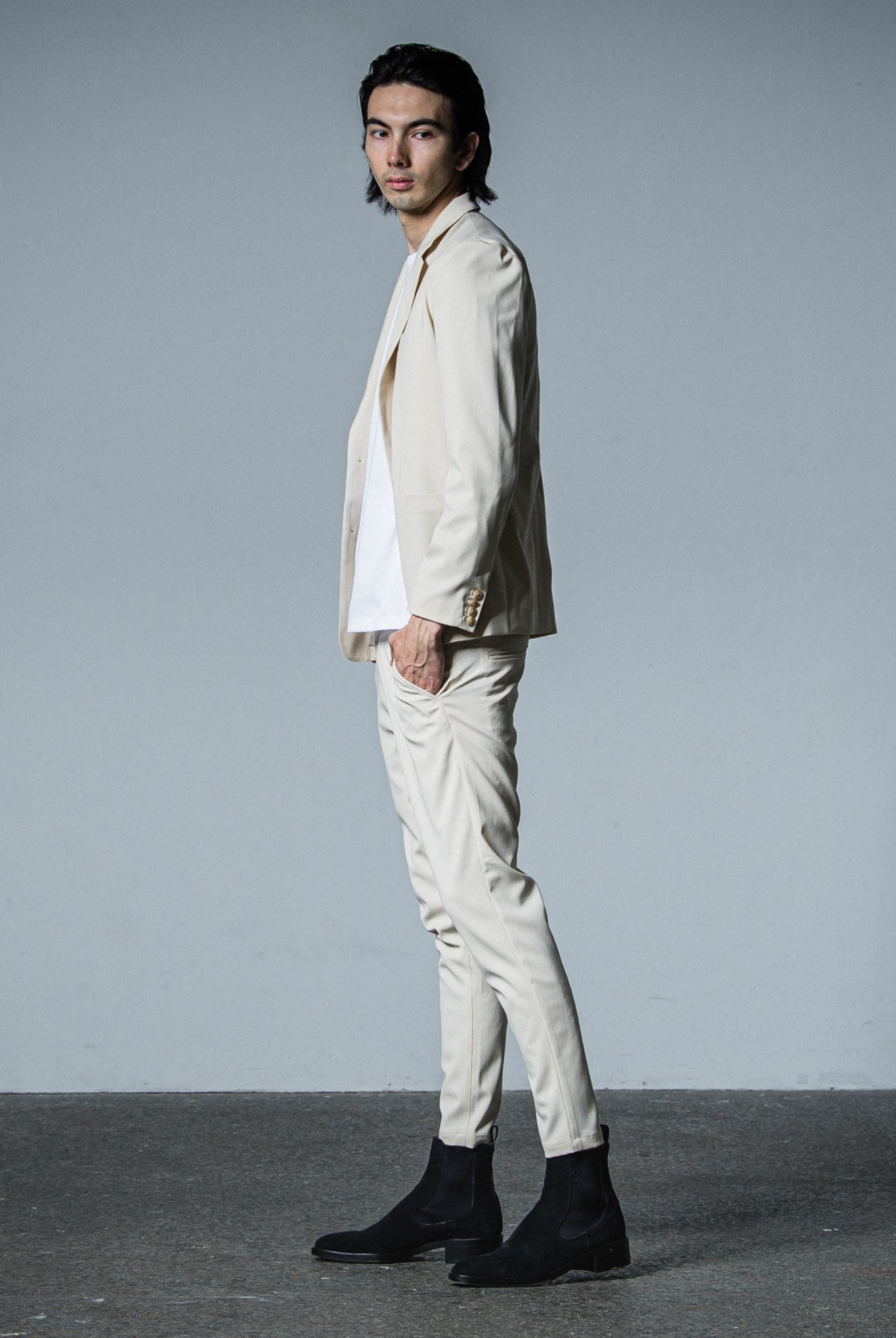 PAT TIGHT EASY PANTS RC33-ST-037BN TIGHT TAPERD ロングパンツ タイト イージースラックス ストレッチ / BEIGE