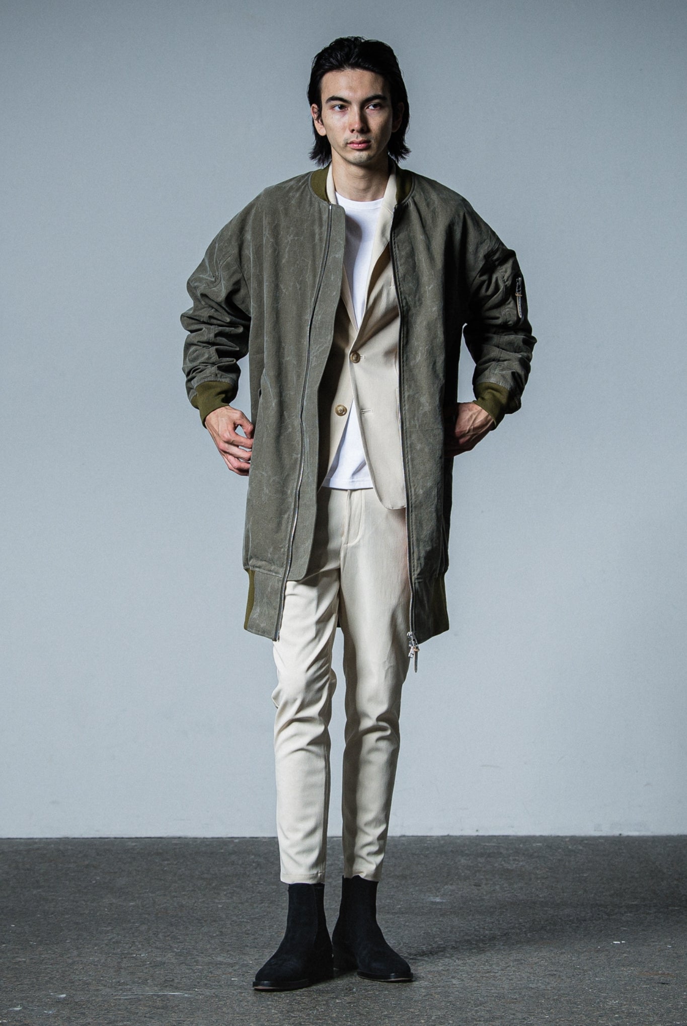 PAT TIGHT EASY PANTS RC33-ST-037BN TIGHT TAPERD ロングパンツ タイト イージースラックス ストレッチ / BEIGE