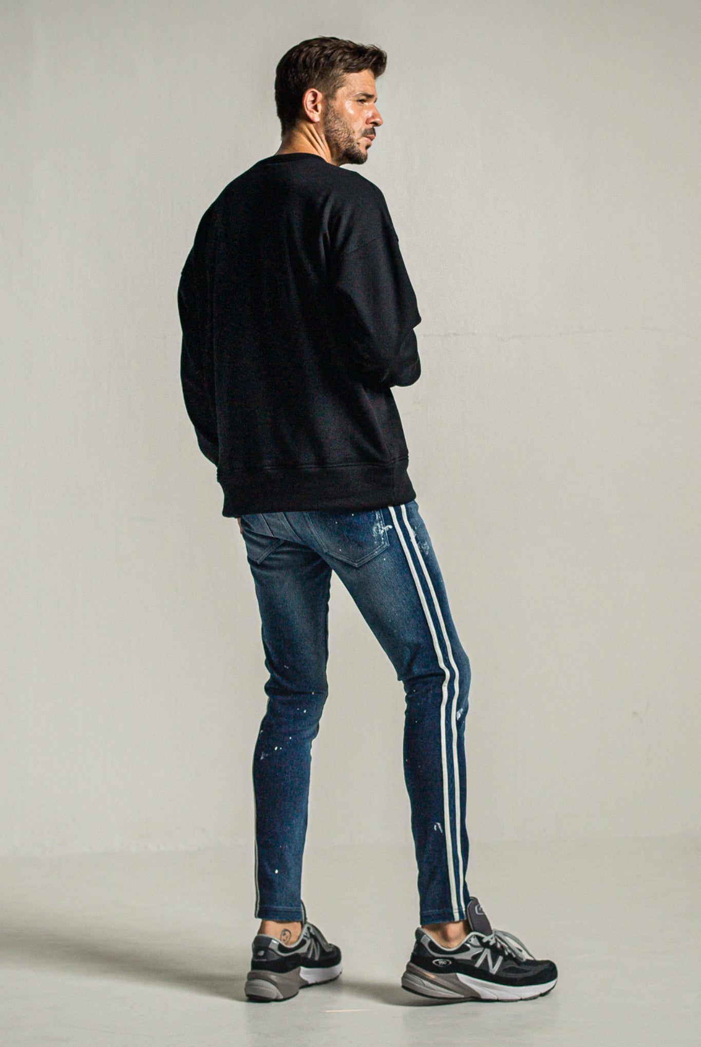 EX denim jersey Blind LINE PT RC34-ST-008D 定番 デニムジャージ ハイパーストレッチ/ DARK INDIGO