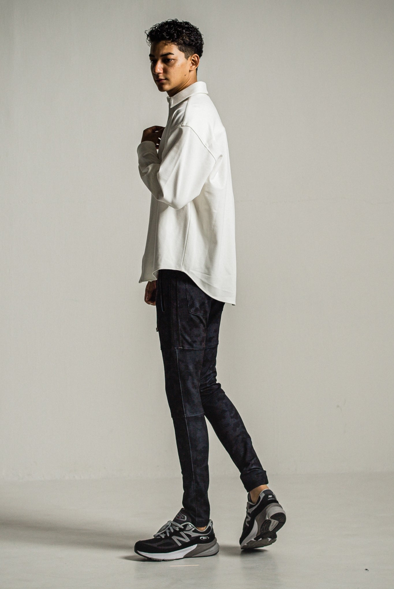 Johnson LINE HEAT PT RC34-ST-009H パンツ スーパータイトテーパード ユニセックス 裏起毛 吸湿 保温 360°ストレッチ ファスナーポケット / BKCAMO