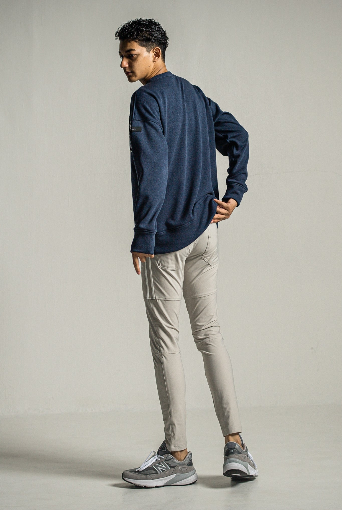 Johnson LINE HEAT PT RC34-ST-009H パンツ スーパータイトテーパード ユニセックス 裏起毛 吸湿 保温 360°ストレッチ ファスナーポケット / GREYWH