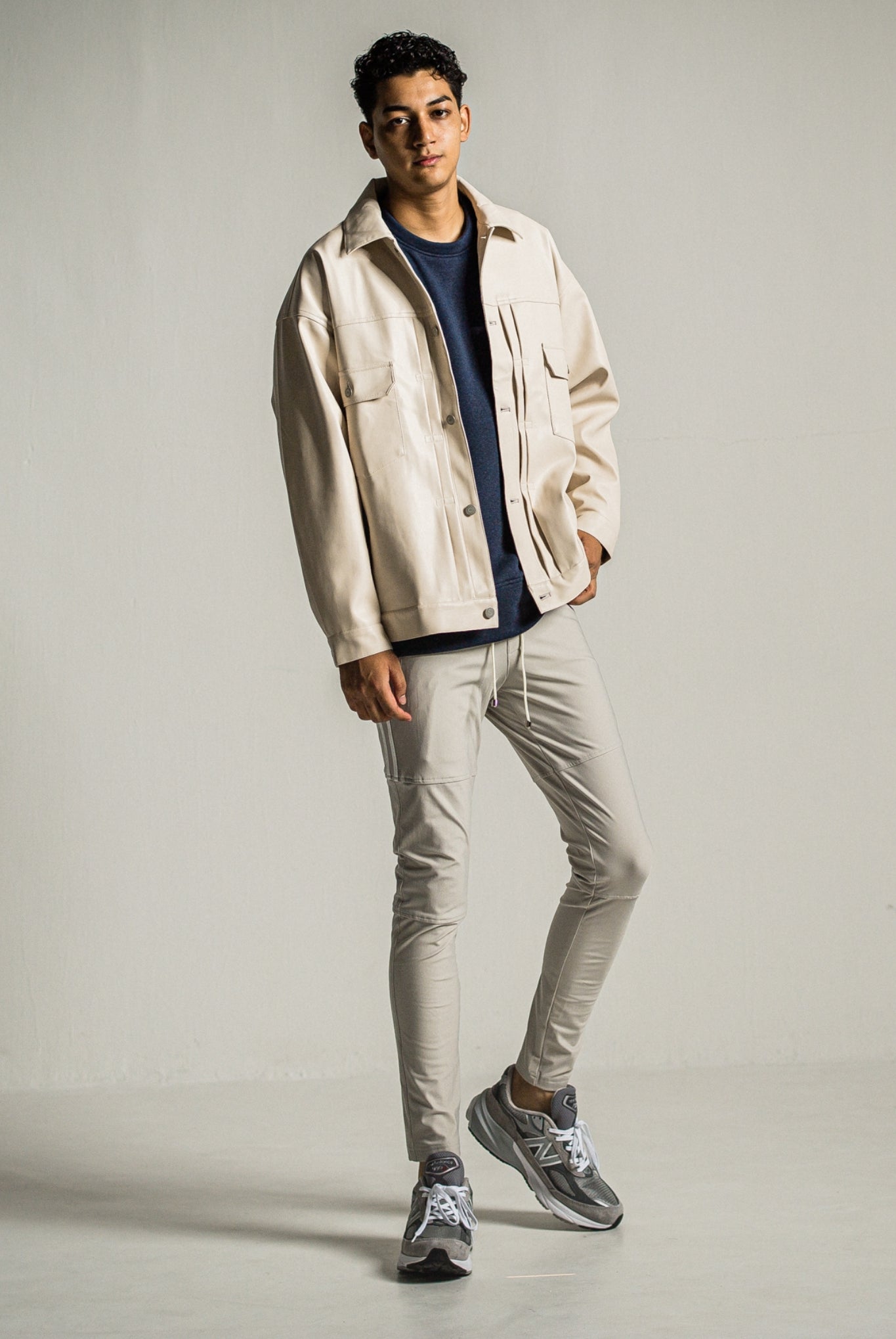 Johnson LINE HEAT PT RC34-ST-009H パンツ スーパータイトテーパード ユニセックス 裏起毛 吸湿 保温 360°ストレッチ ファスナーポケット / GREYWH