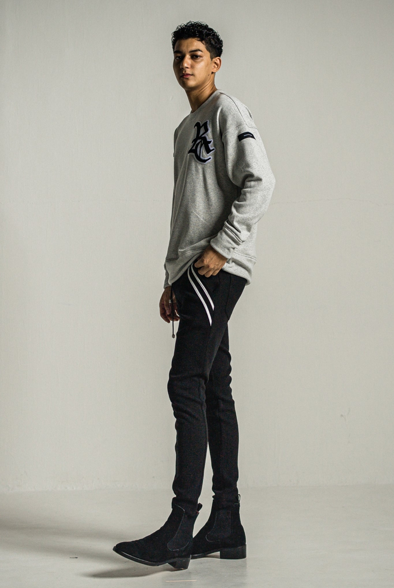 melton EDGE PT RC34-ST-014H イージーパンツ スーパータイトテーパード 裏起毛 防寒 保温 ベルト不要 / BKWH