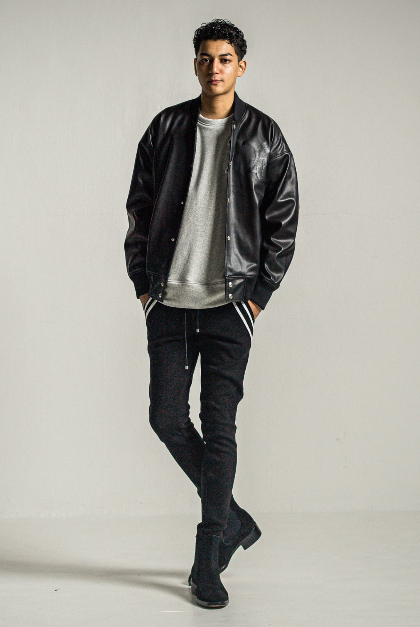 melton EDGE PT RC34-ST-014H イージーパンツ スーパータイトテーパード 裏起毛 防寒 保温 ベルト不要 / BKWH