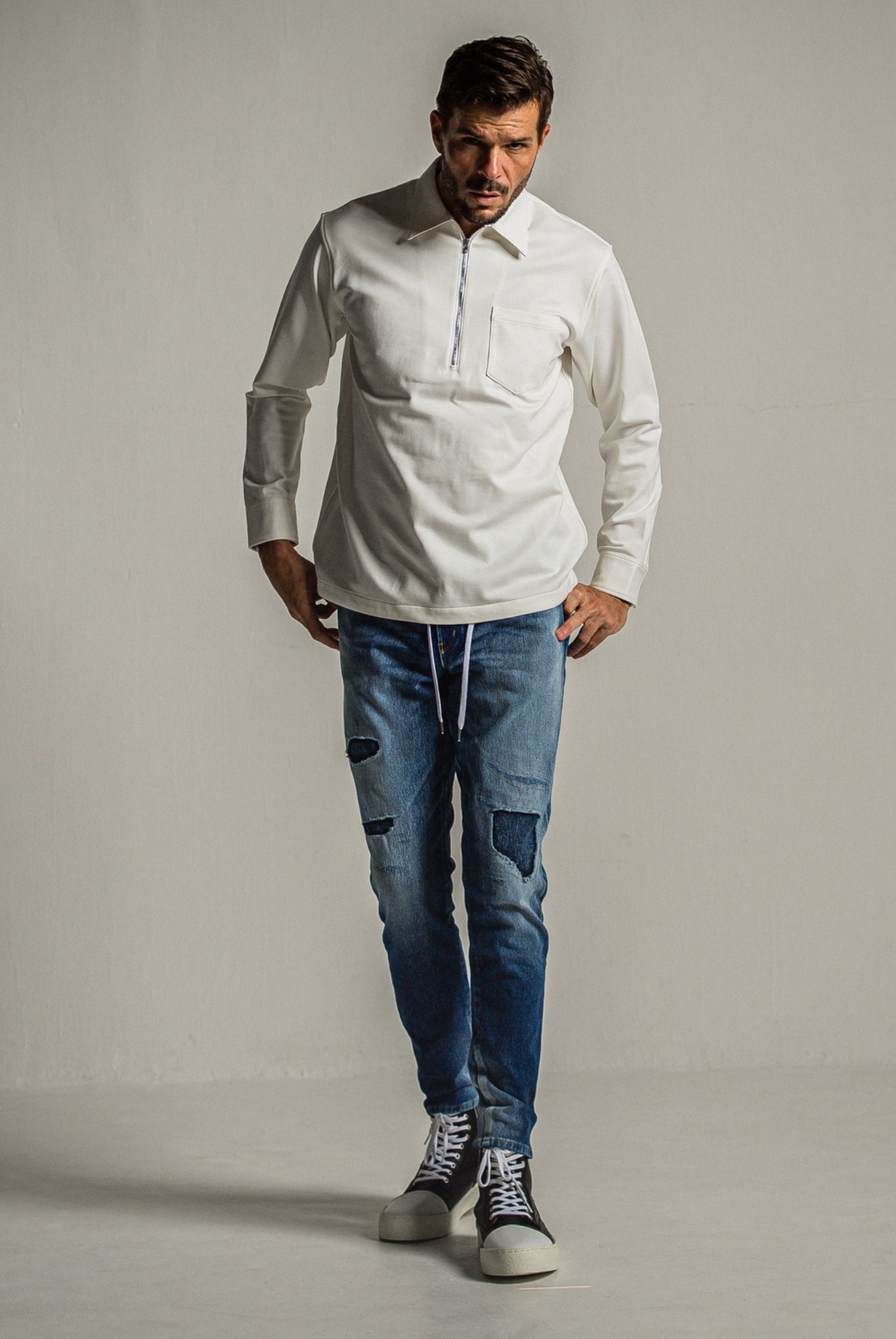 MICK DENIM JERSEY RC34-ST-020 定番 ジャージーンズ テーパード ストレッチ / INDIGO USED