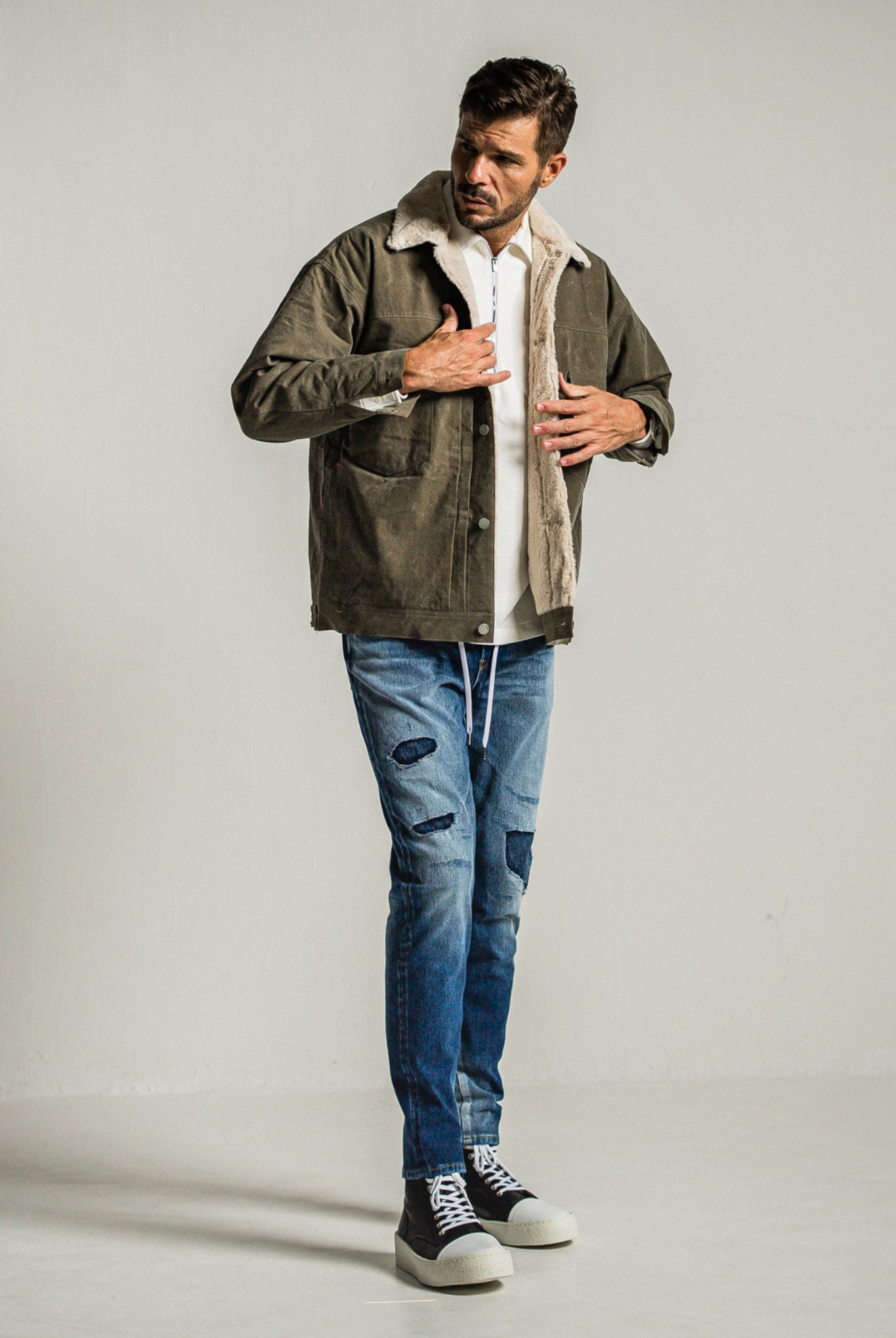 MICK DENIM JERSEY RC34-ST-020 定番 ジャージーンズ テーパード ストレッチ / INDIGO USED