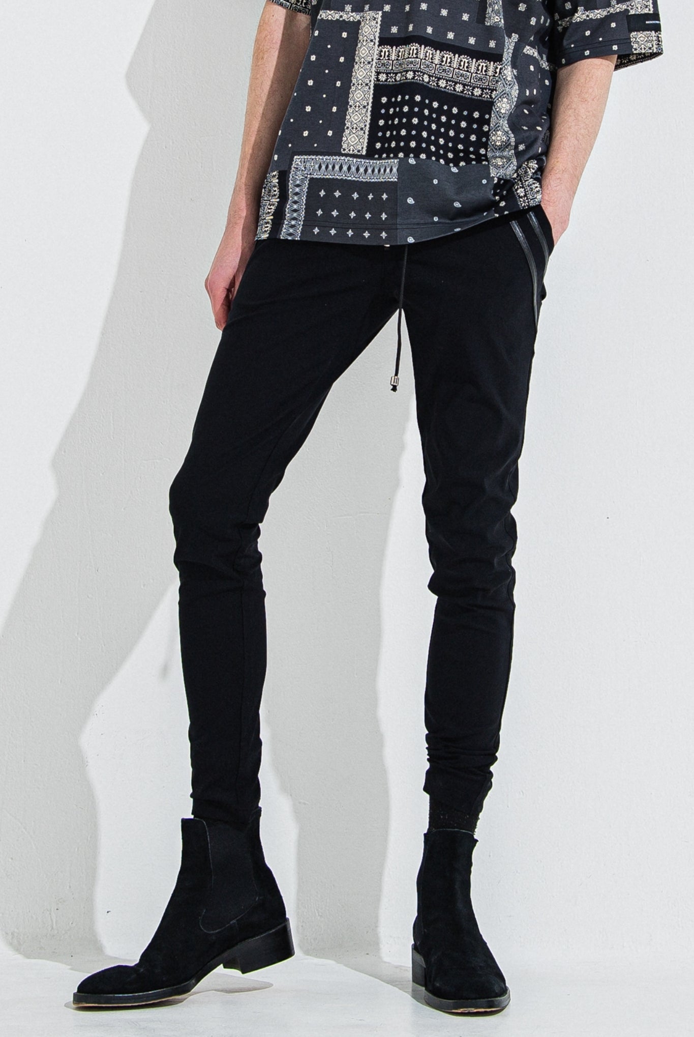 EDGE NYLON PT BASIC-ST-014 イージーパンツ スキニー ストレッチ 速乾性 定番 / NYLONBKBK