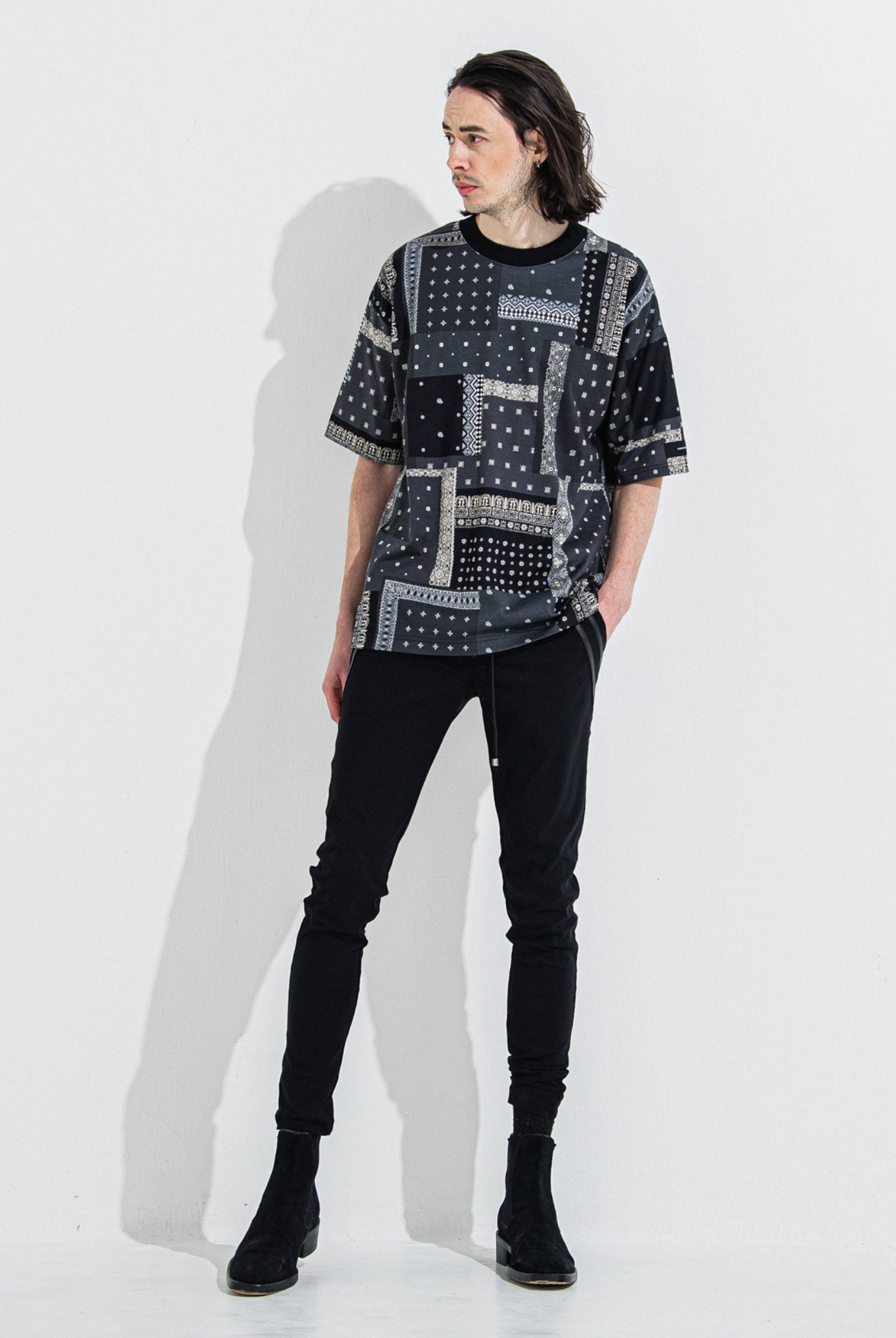 EDGE NYLON PT BASIC-ST-014 イージーパンツ スキニー ストレッチ 速乾性 定番 / NYLONBKBK