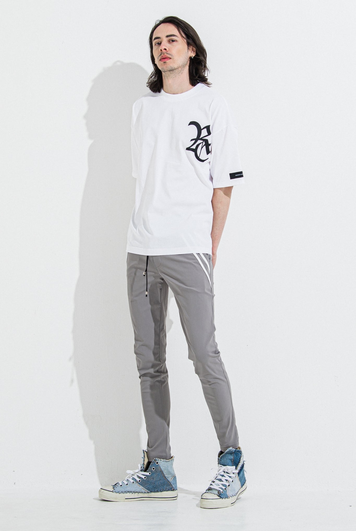 EDGE NYLON PT BASIC-ST-014 イージーパンツ スキニー ストレッチ 速乾性 定番 / NYLONGREY