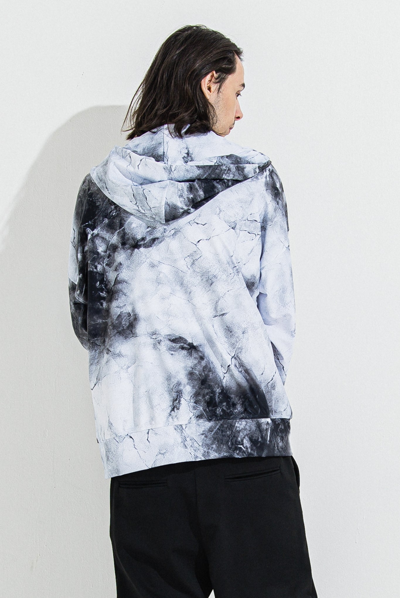RUSH OVER ZIPUP HOODIE RC36-C-001 パーカー ジップアップ ラッシュガード セットアップ / marble WHITE