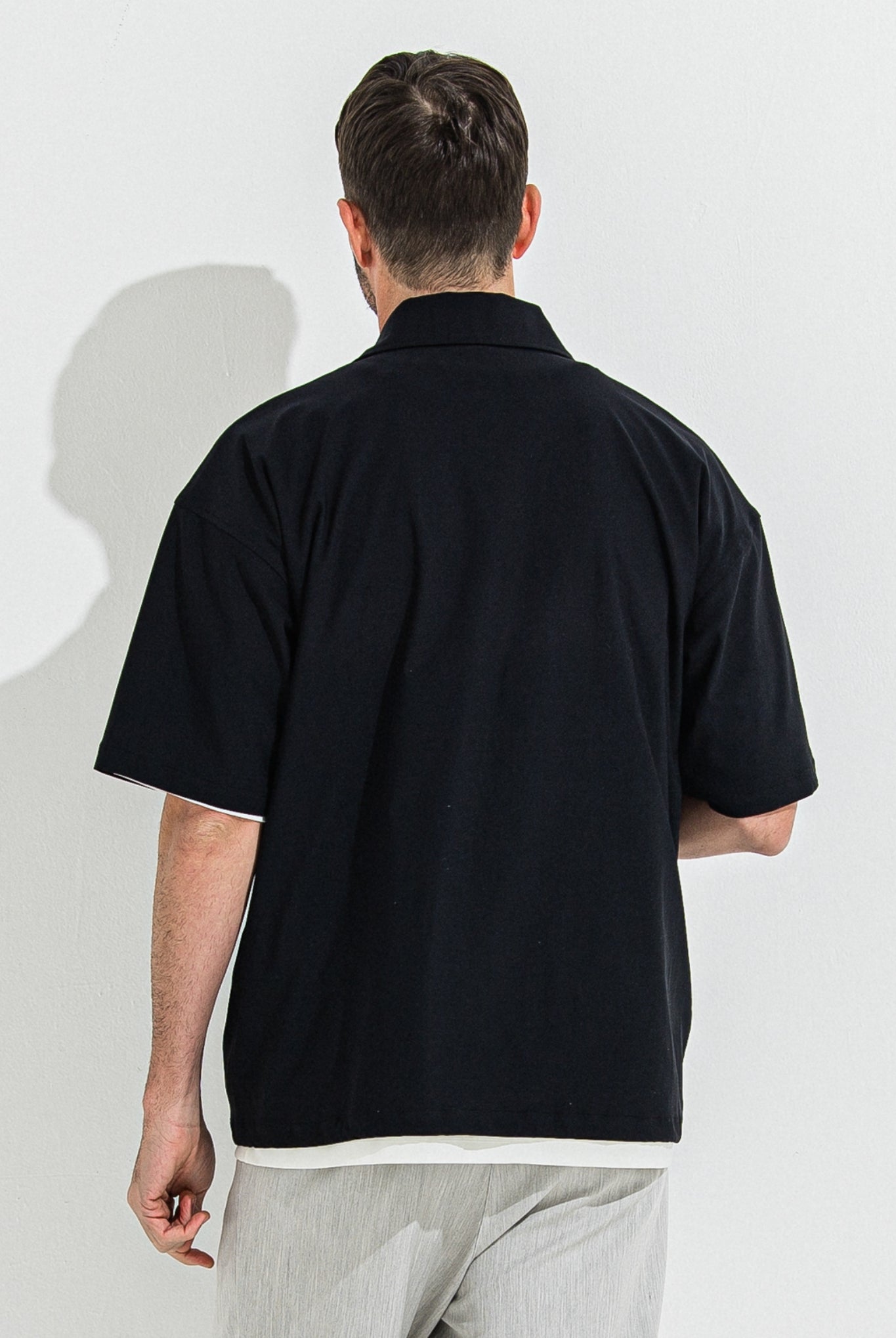 NYLON HALF COACH JACKET RC36-C-002 コーチジャケット セットアップ / BLACK