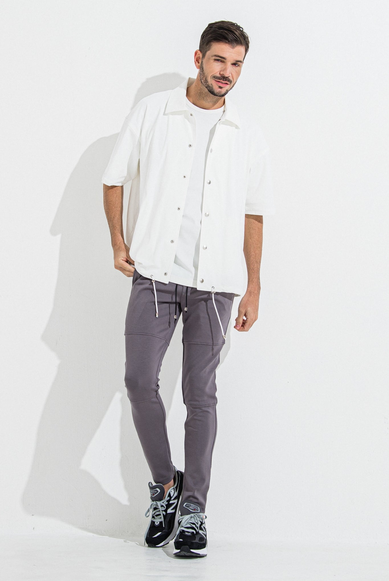 NYLON HALF COACH JACKET RC36-C-002 コーチジャケット セットアップ / WHITE