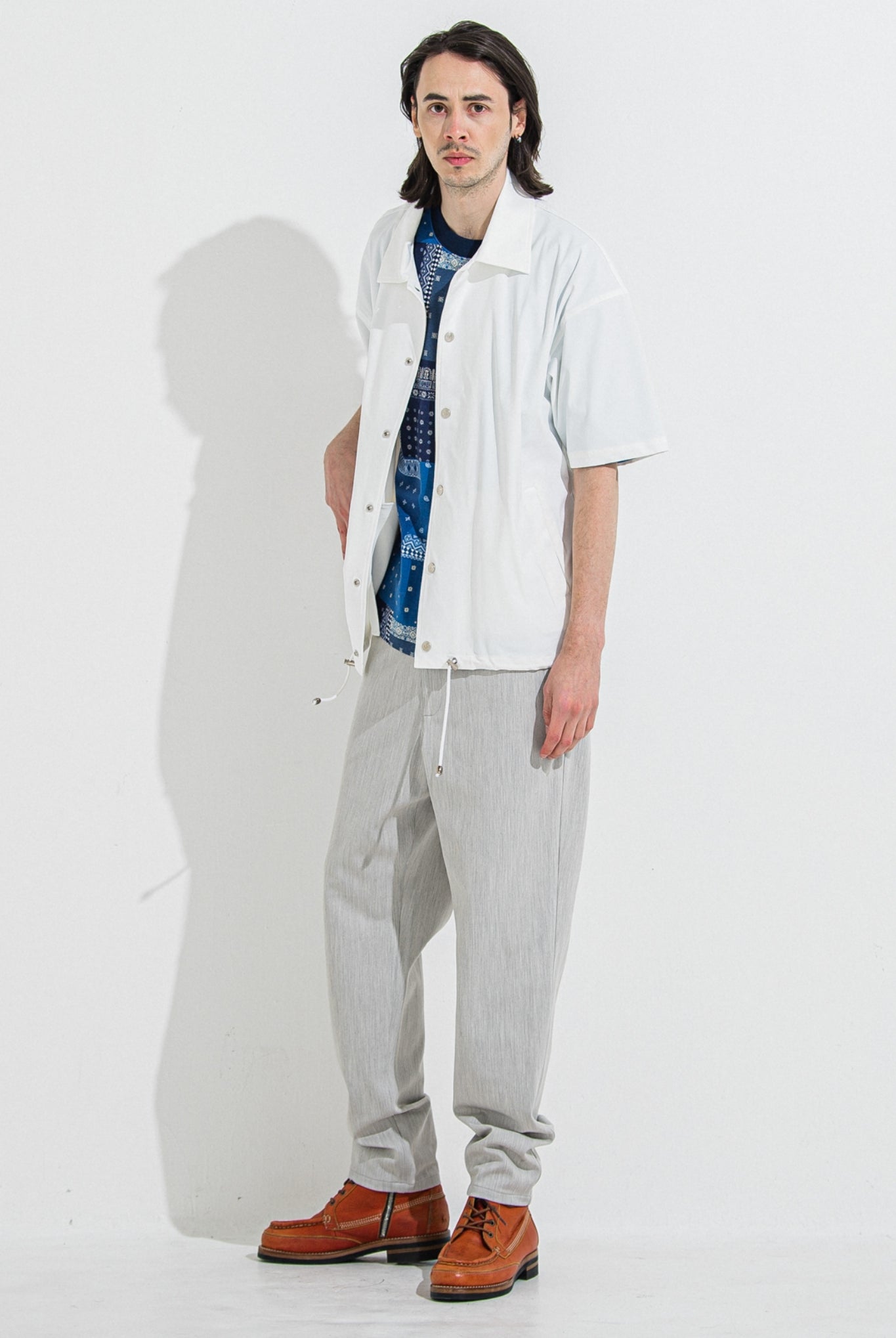 NYLON HALF COACH JACKET RC36-C-002 コーチジャケット セットアップ / WHITE