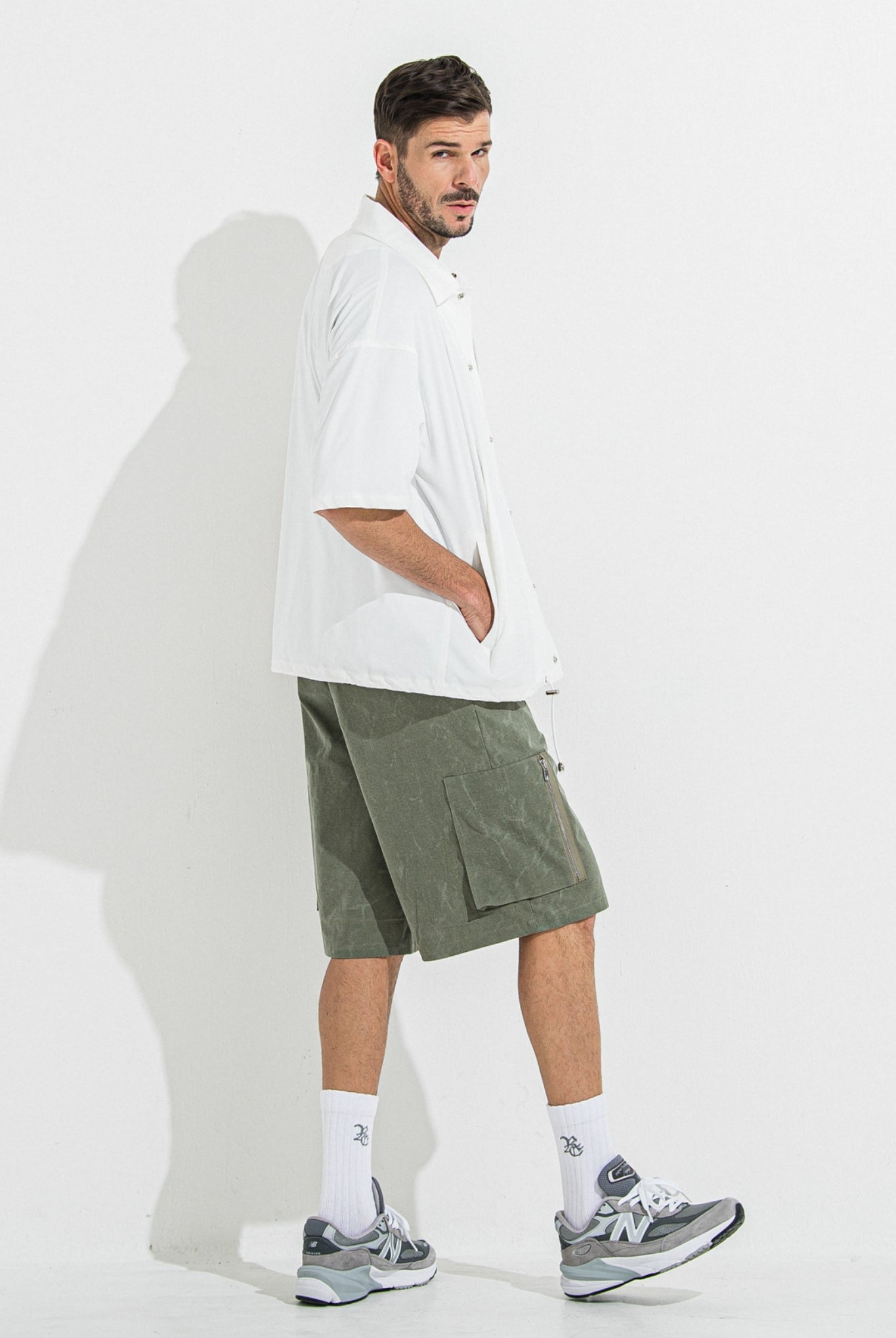 NYLON HALF COACH JACKET RC36-C-002 コーチジャケット セットアップ / WHITE