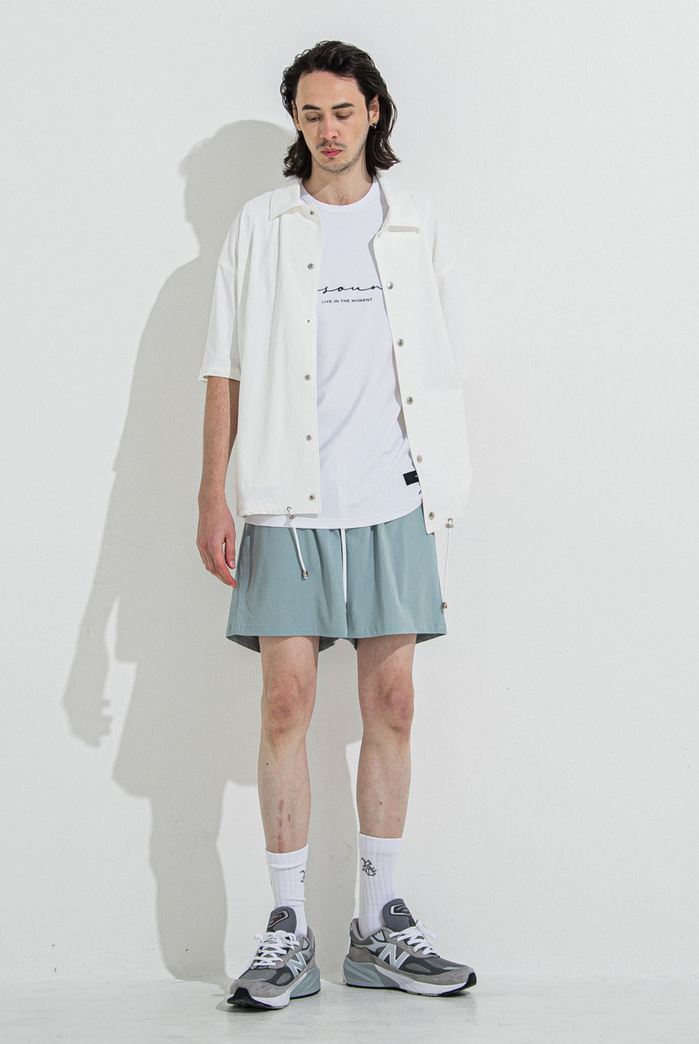 NYLON HALF COACH JACKET RC36-C-002 コーチジャケット セットアップ / WHITE
