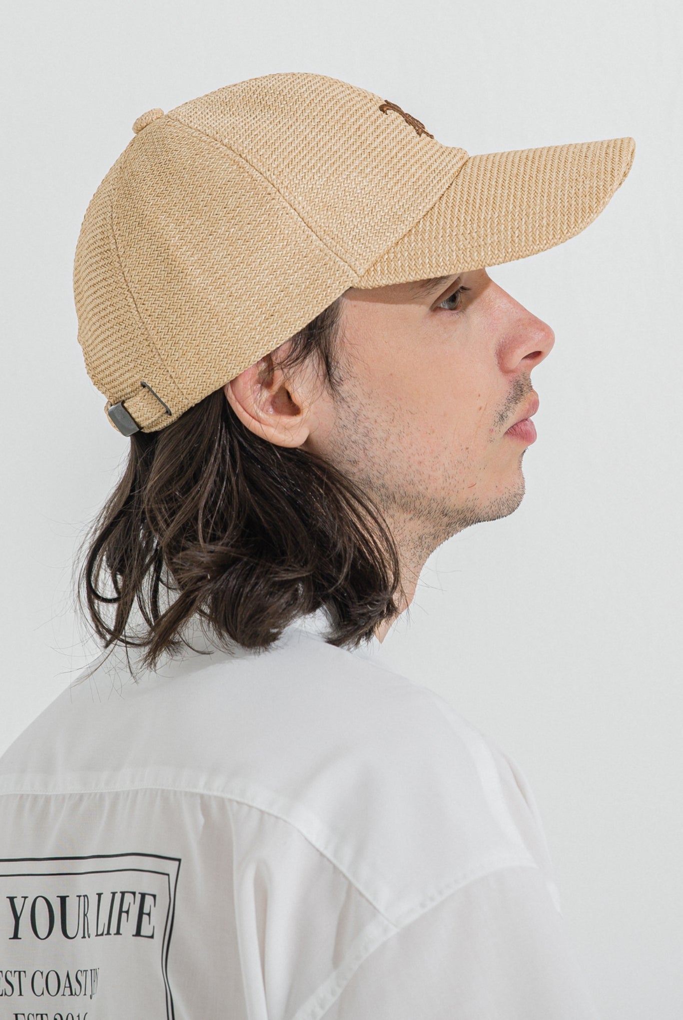 STRAW MESH LOW CAP RC36-CAP-001 ローキャップ 高機能メッシュ UVカット ジャパンメイド / BEIGE