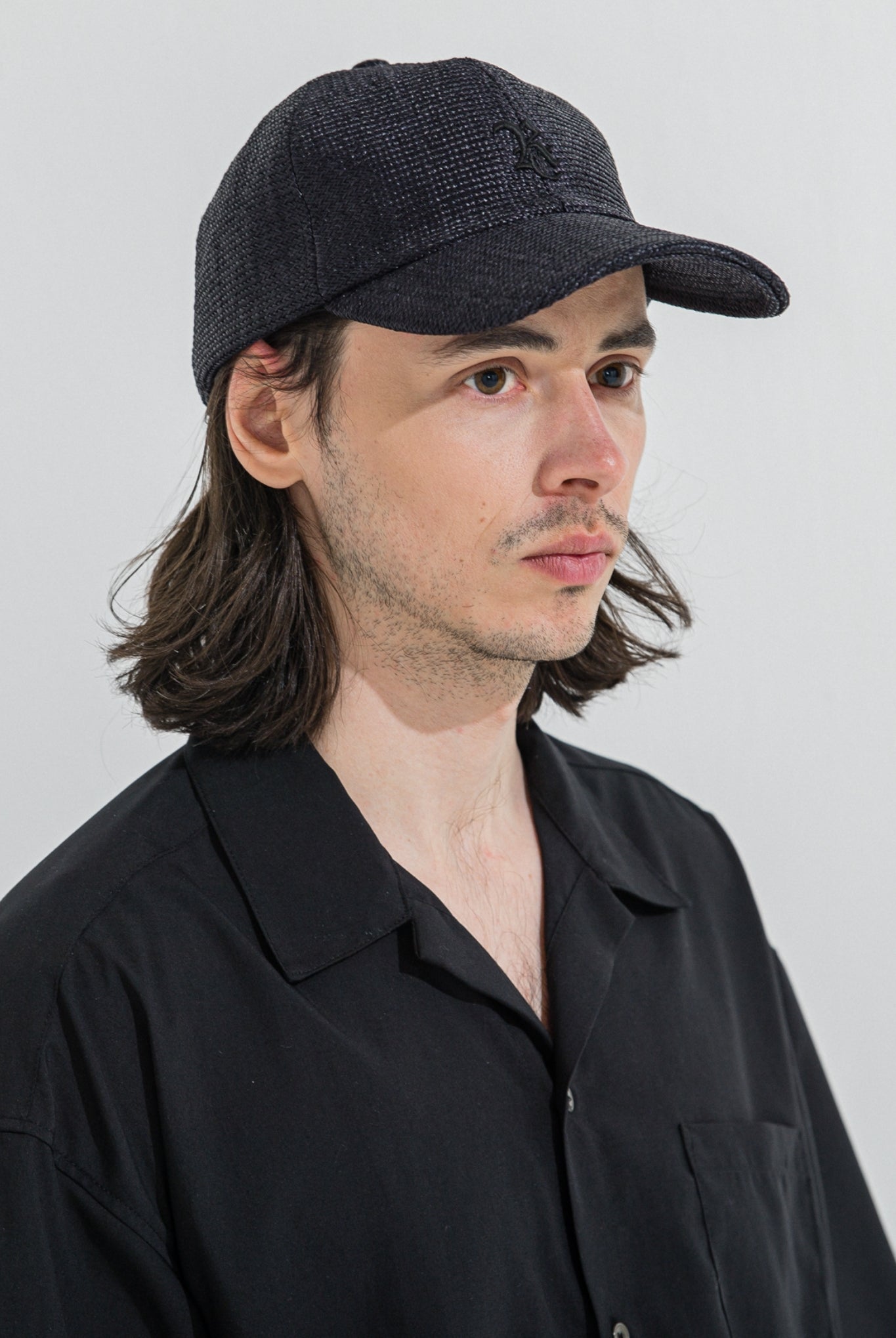 STRAW MESH LOW CAP RC36-CAP-001 ローキャップ 高機能メッシュ UVカット ジャパンメイド / BLACK