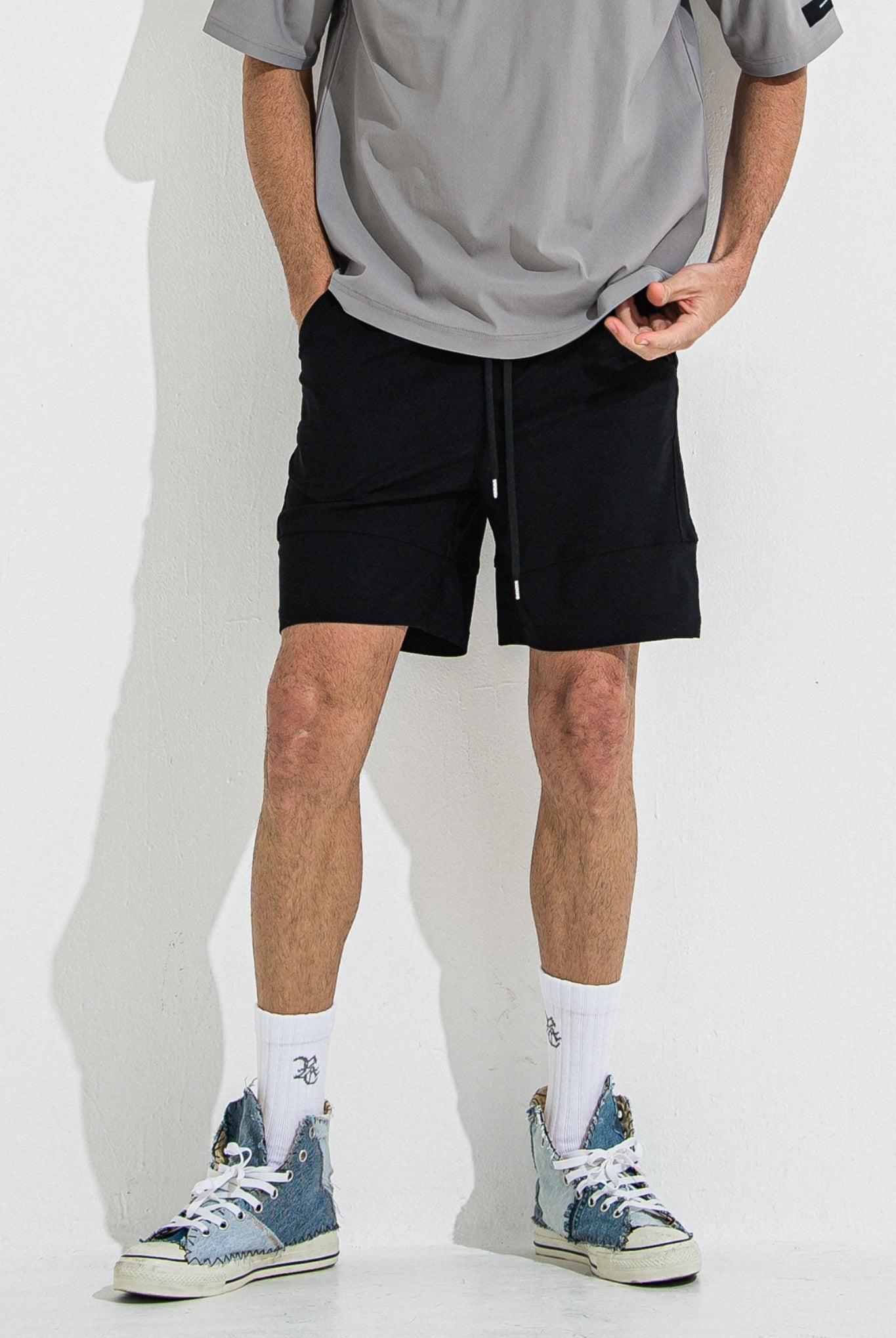 TYLER NYLON SHORTS RC36-HP-002 ショートパンツ 速乾性 ストレッチ しなやかな手触り / BLACK