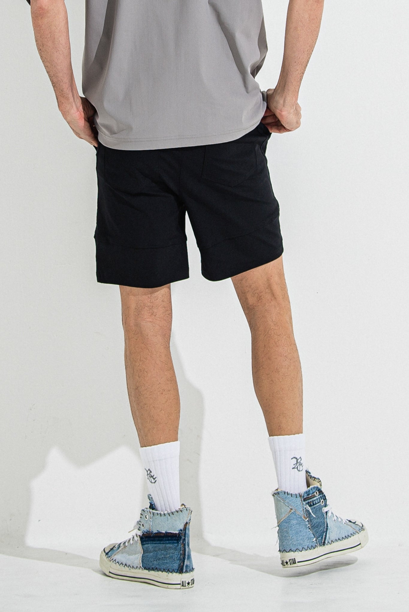 TYLER NYLON SHORTS RC36-HP-002 ショートパンツ 速乾性 ストレッチ しなやかな手触り / BLACK