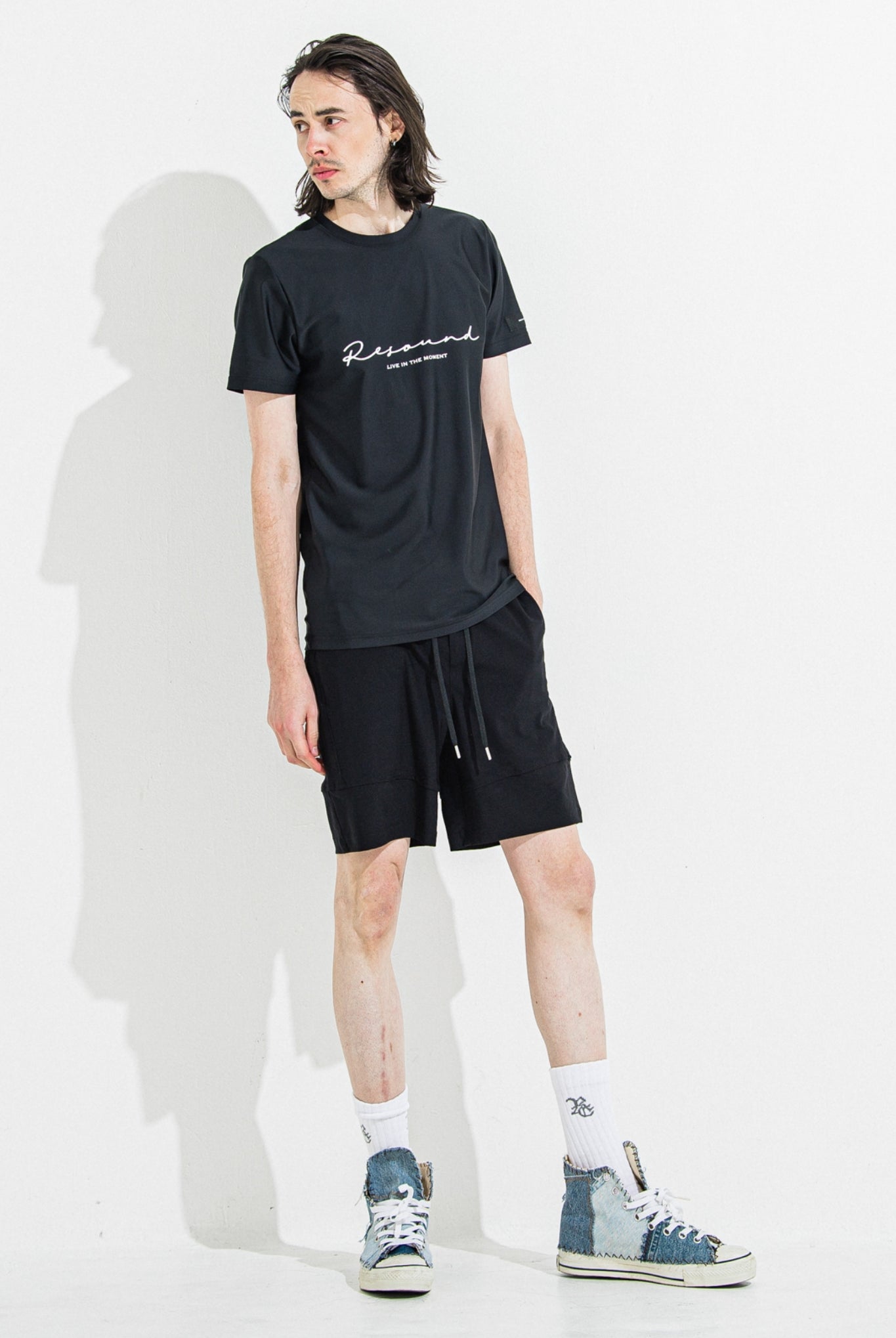 TYLER NYLON SHORTS RC36-HP-002 ショートパンツ 速乾性 ストレッチ しなやかな手触り / BLACK