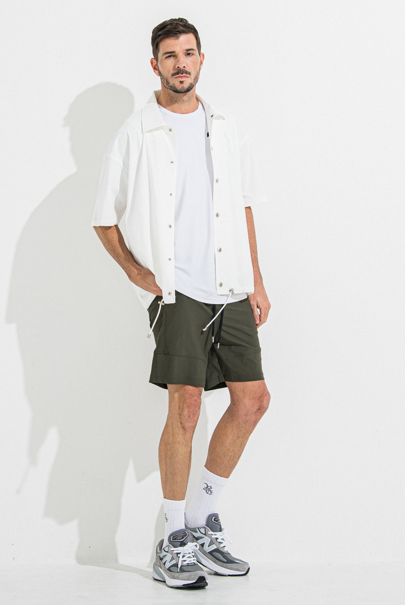 TYLER NYLON SHORTS RC36-HP-002 ショートパンツ 速乾性 ストレッチ しなやかな手触り / KHAKI