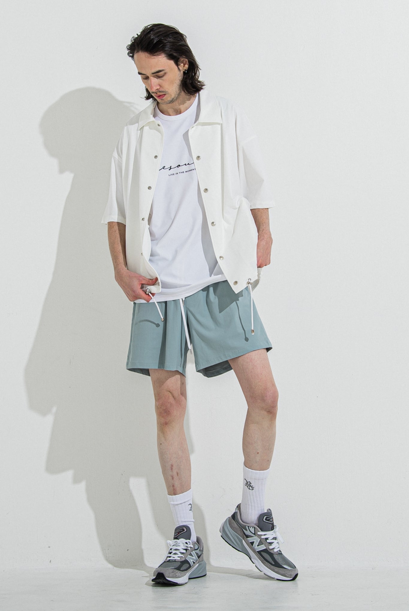 【ご予約受付中】TV NYLON SHORTS RC36-HP-004 ショートパンツ ストレッチ 速乾性 軽量 しなやかな手触り / AQUA