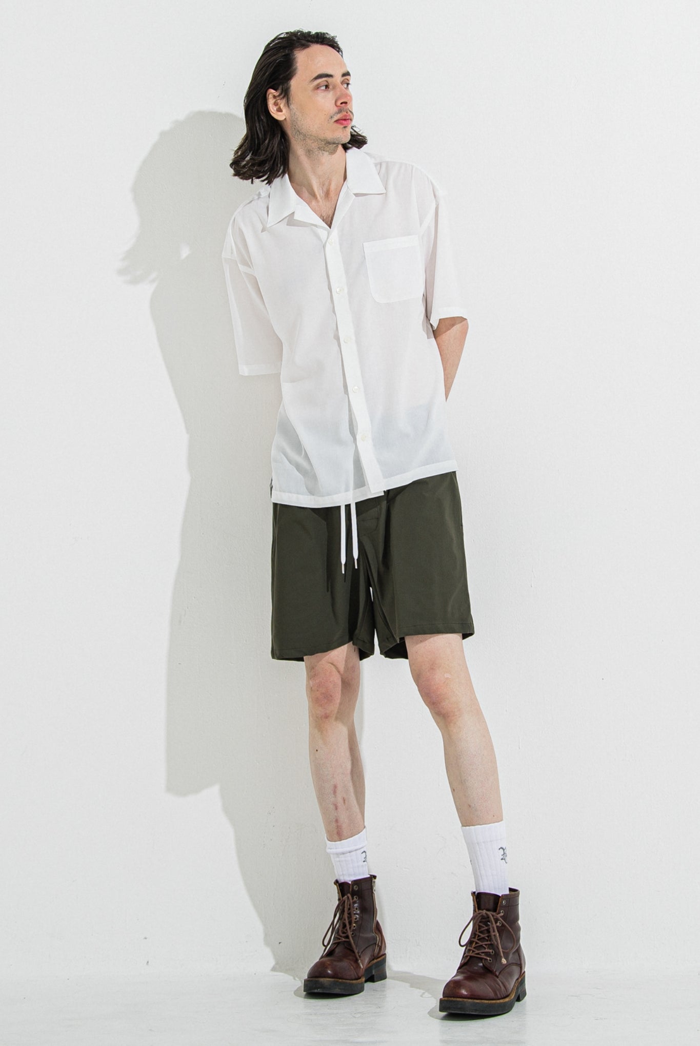 TV NYLON SHORTS RC36-HP-004 ショートパンツ ストレッチ 速乾性 軽量 しなやかな手触り / KHAKI