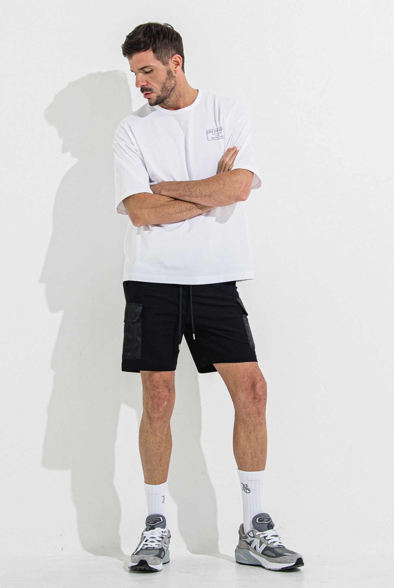 DARRELL CARGO SHORTS RC36-HP-005 ショートパンツ カーゴ 速乾 ストレッチ 軽量 / BLACK