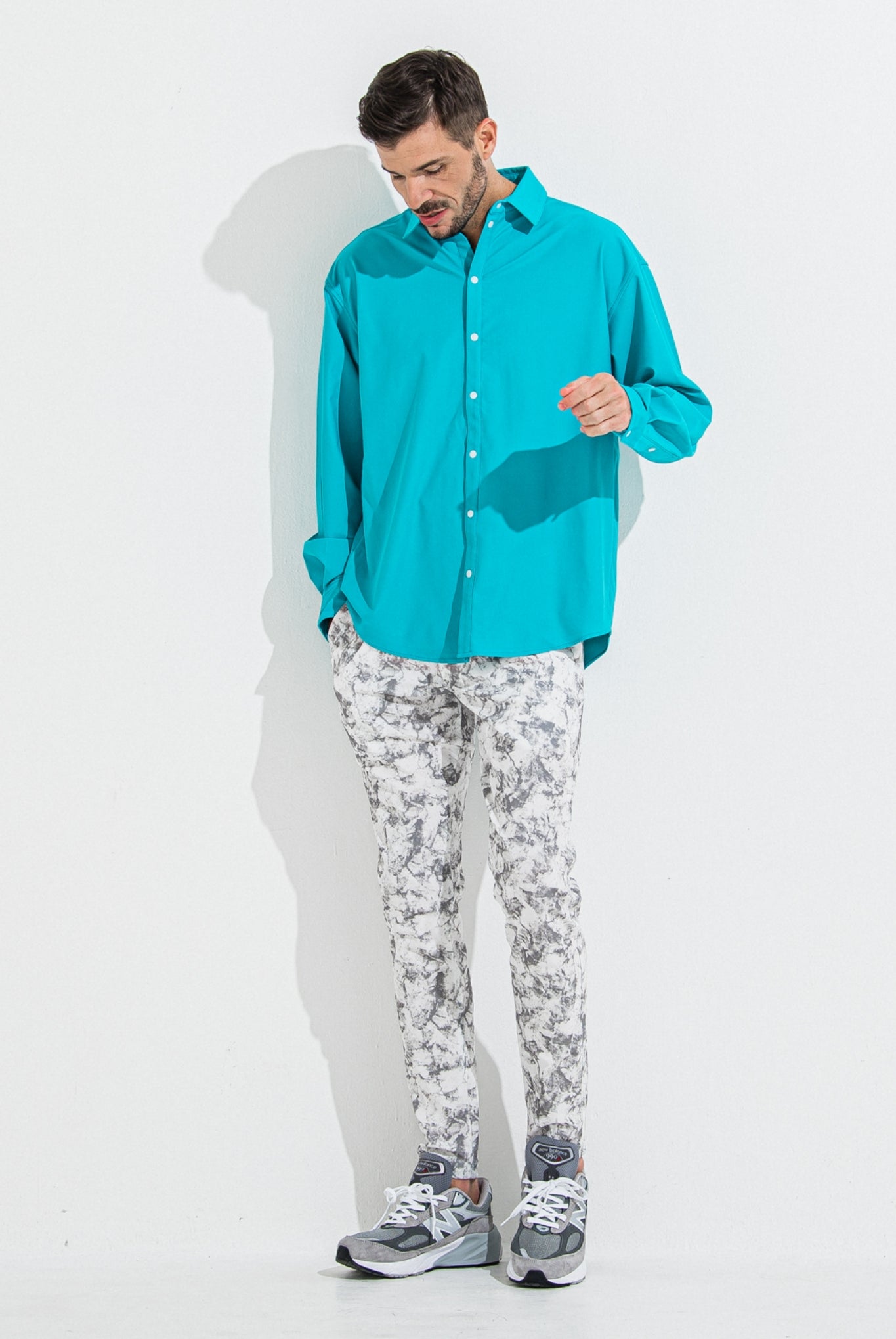 RUSH JACK SHIRTS RC36-SH-001 シャツ ラッシュガード スナップボタン UVカット ストレッチ 速乾 / turquoise