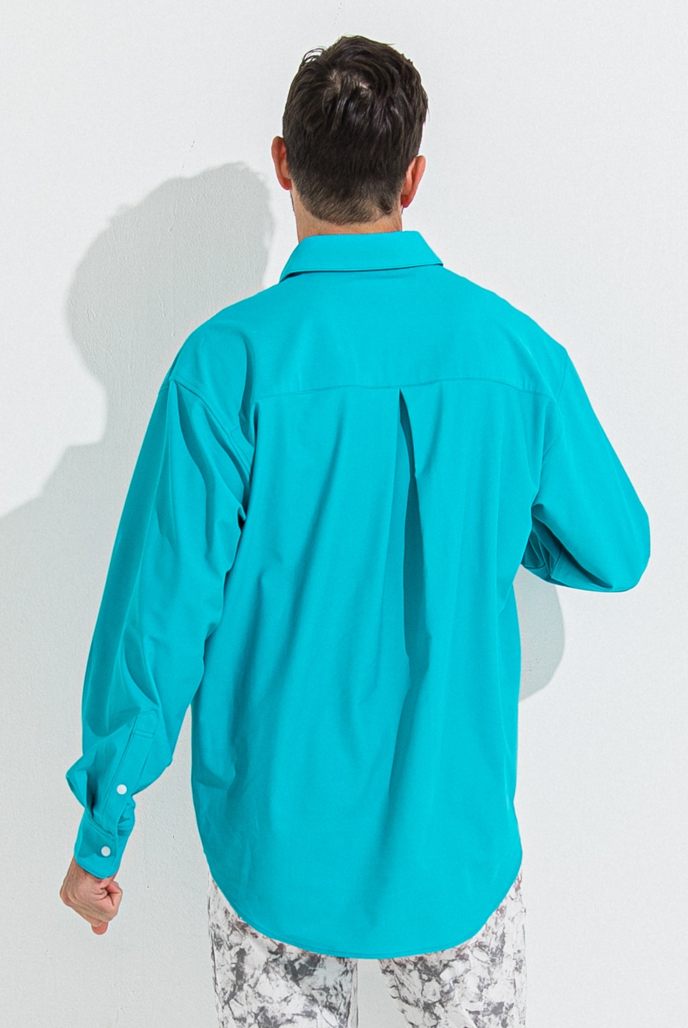 RUSH JACK SHIRTS RC36-SH-001 シャツ ラッシュガード スナップボタン UVカット ストレッチ 速乾 / turquoise
