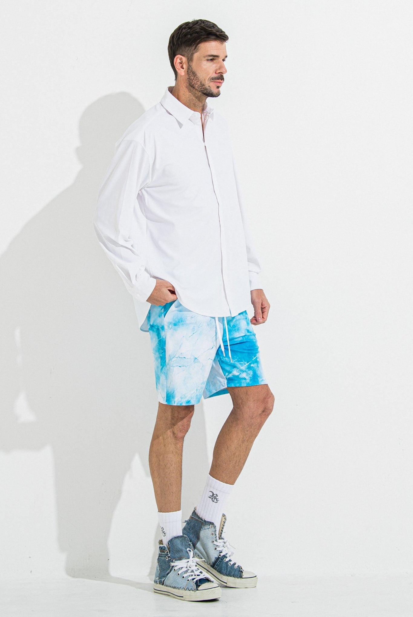 RUSH JACK SHIRTS RC36-SH-001 シャツ ラッシュガード スナップボタン UVカット ストレッチ 速乾 / WHITE