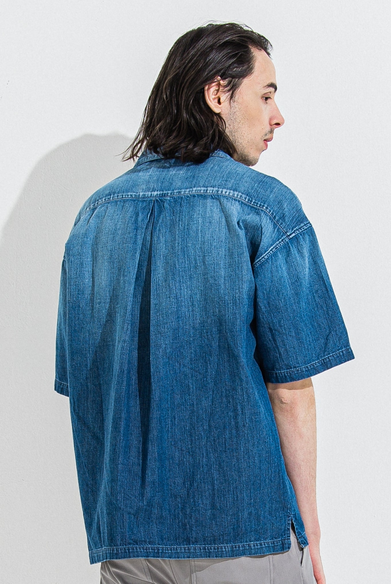ZACK HALF DENIM SHIRTS RC36-SH-003 シャツ デニム オープンカラー / DIND
