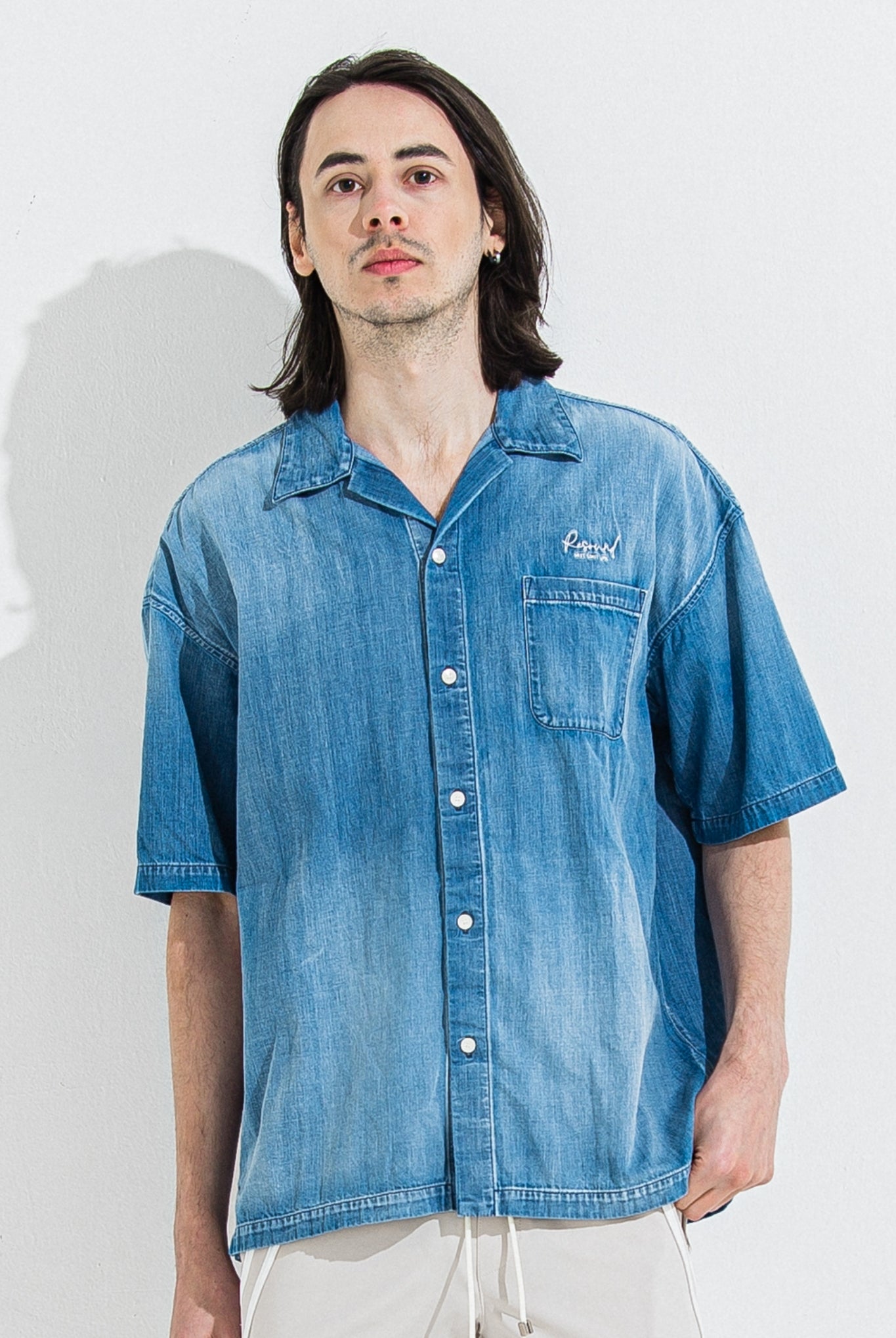 ZACK HALF DENIM SHIRTS RC36-SH-003 シャツ デニム オープンカラー / LIND