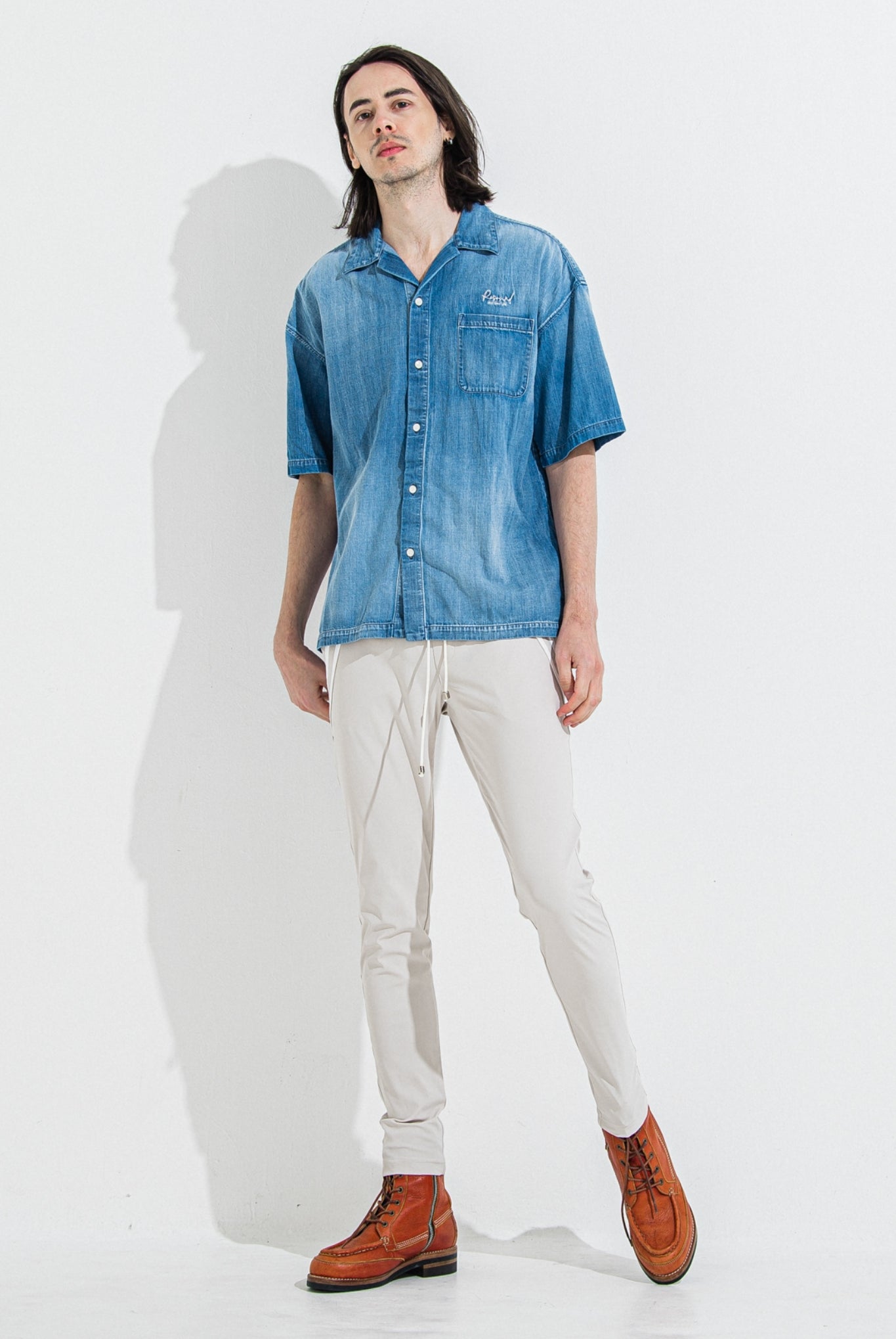 ZACK HALF DENIM SHIRTS RC36-SH-003 シャツ デニム オープンカラー / LIND