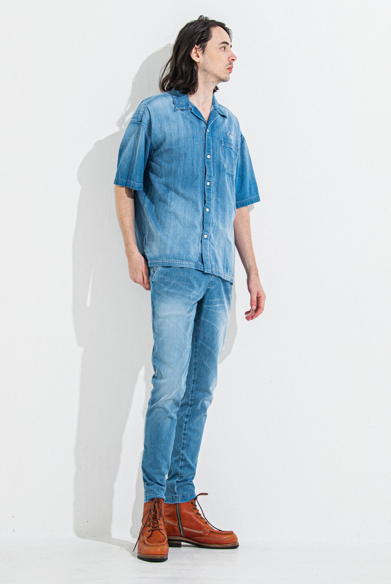 ZACK HALF DENIM SHIRTS RC36-SH-003 シャツ デニム オープンカラー / LIND