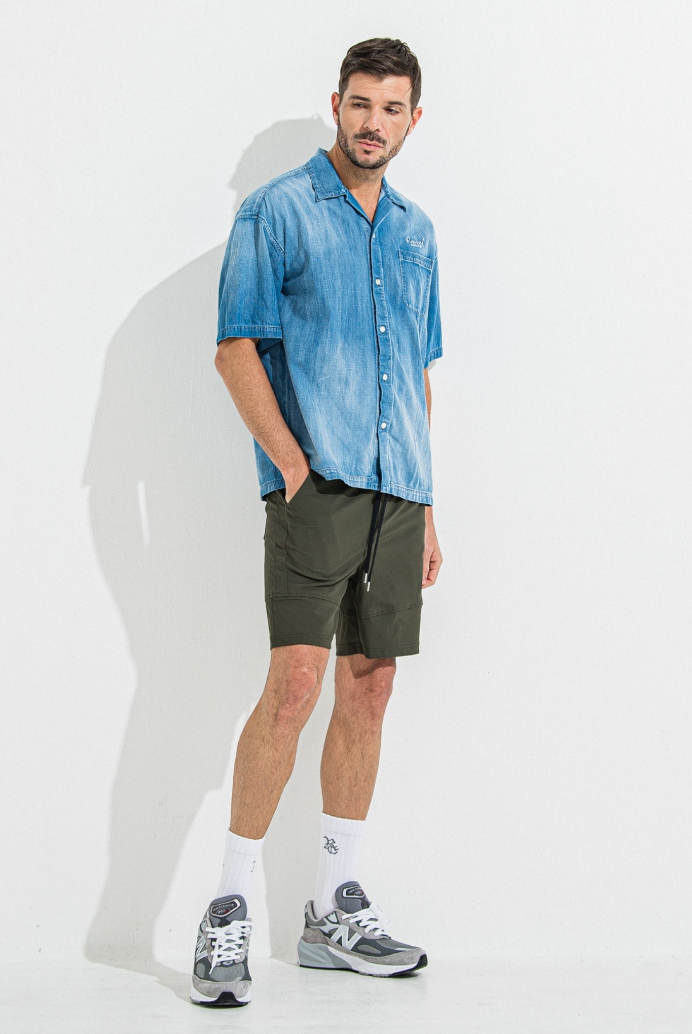 ZACK HALF DENIM SHIRTS RC36-SH-003 シャツ デニム オープンカラー / LIND