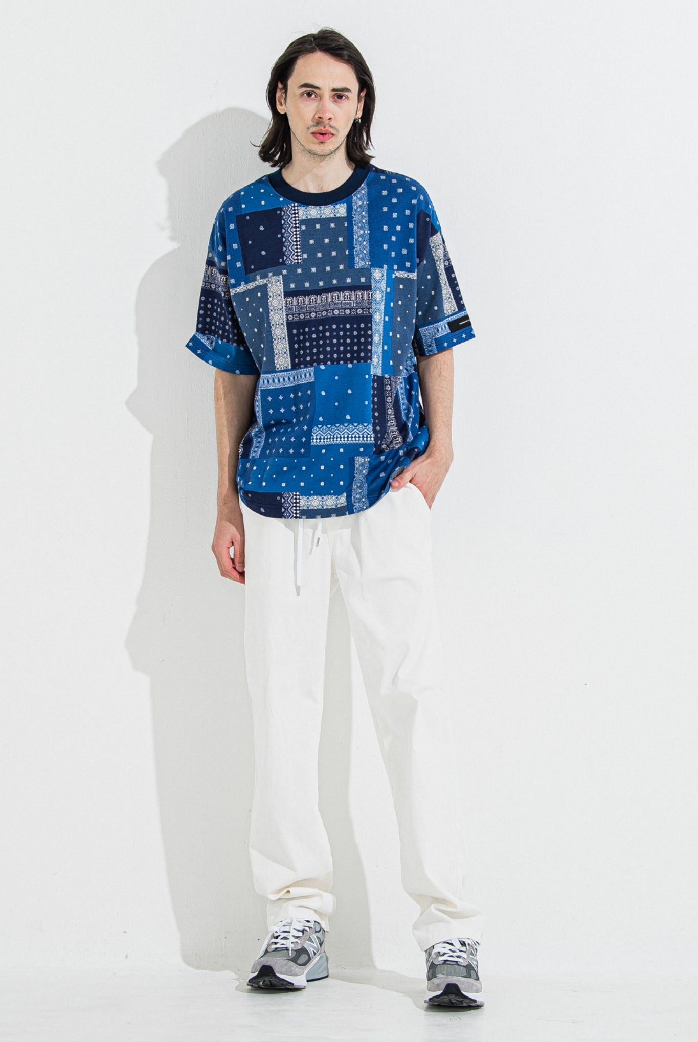 DENIM JERSEY WIDE PT RC36-ST-016WTD イージーパンツ ベルトループ ジャージデニム / WHITE