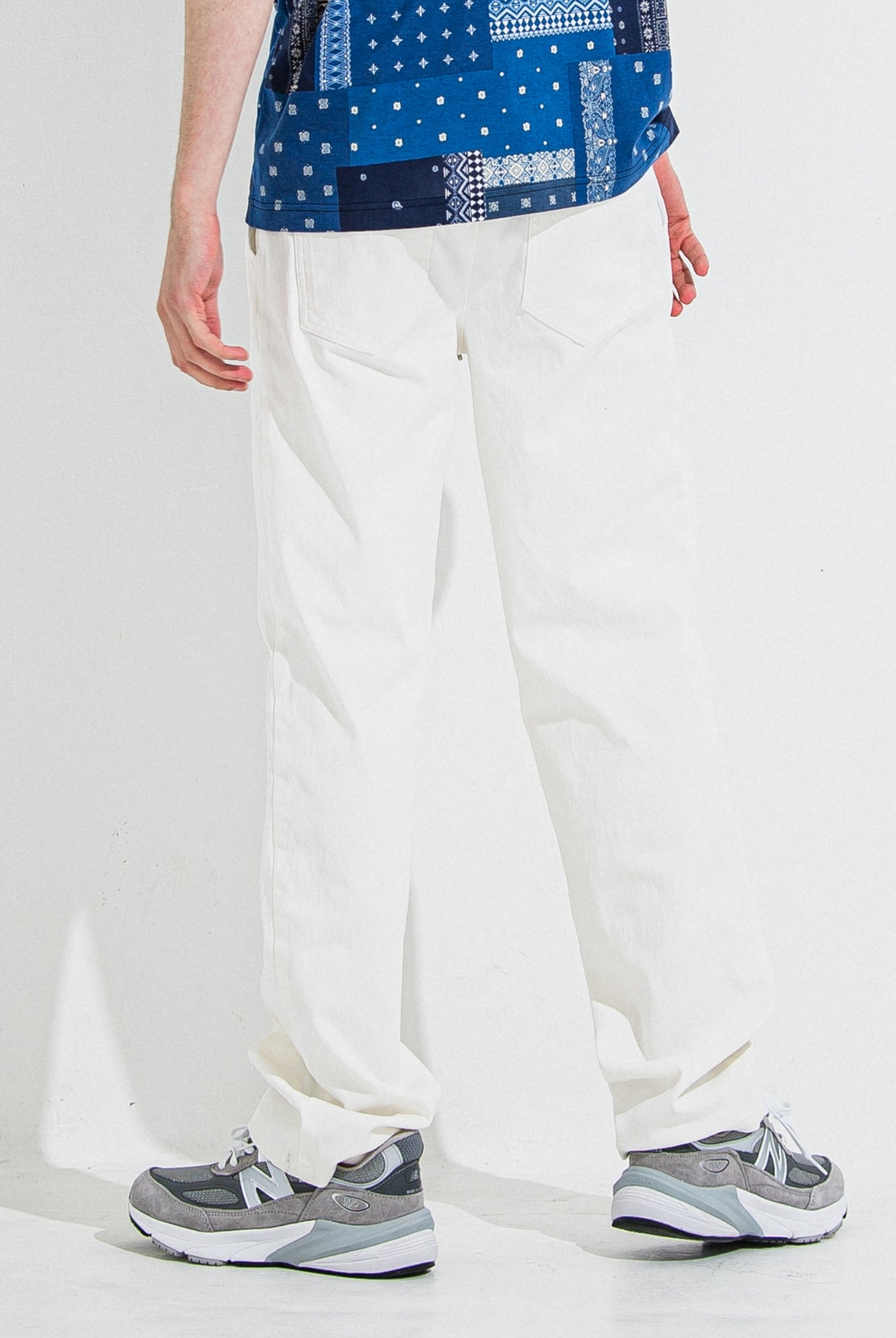 DENIM JERSEY WIDE PT RC36-ST-016WTD イージーパンツ ベルトループ ジャージデニム / WHITE