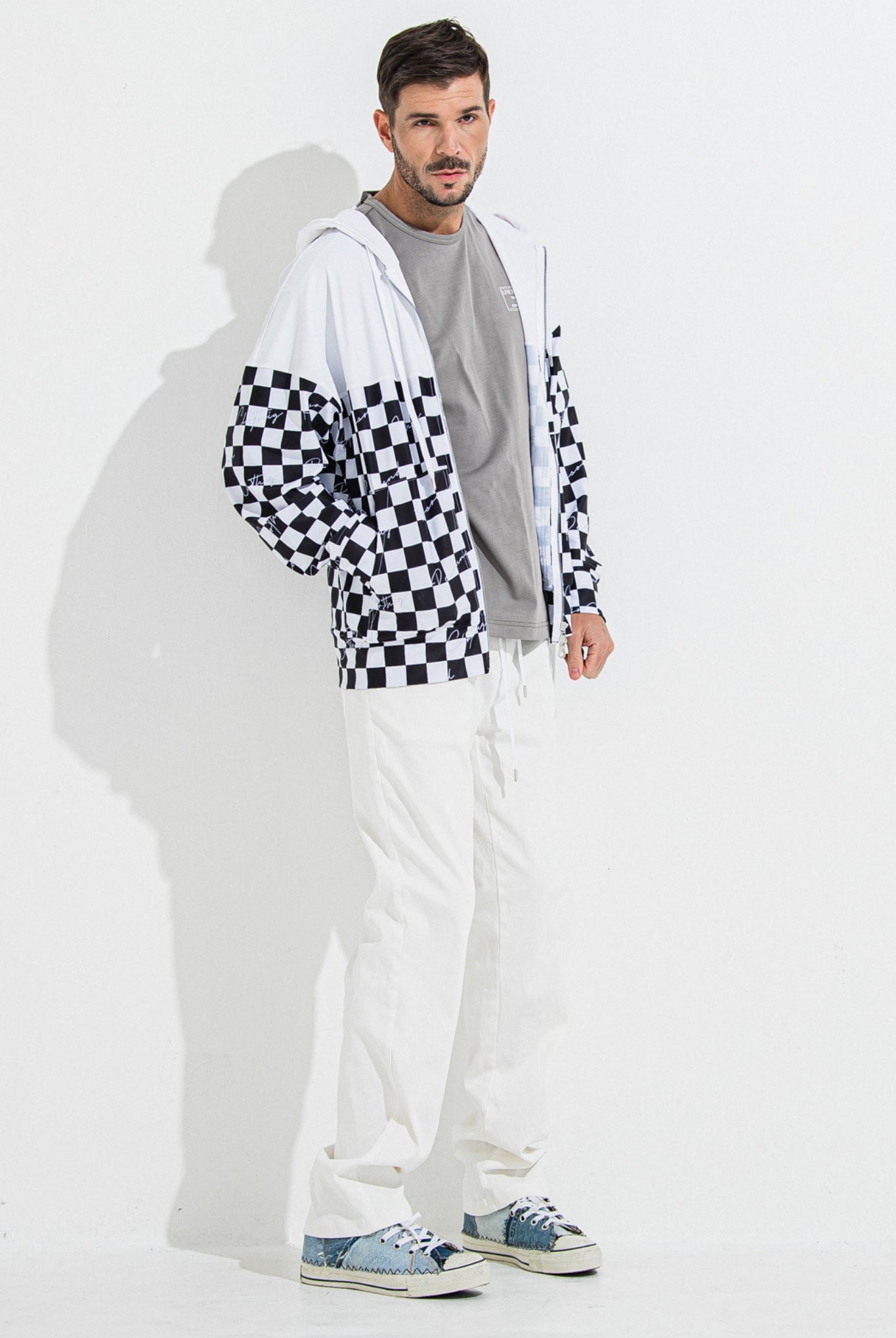 DENIM JERSEY WIDE PT RC36-ST-016WTD イージーパンツ ベルトループ ジャージデニム / WHITE